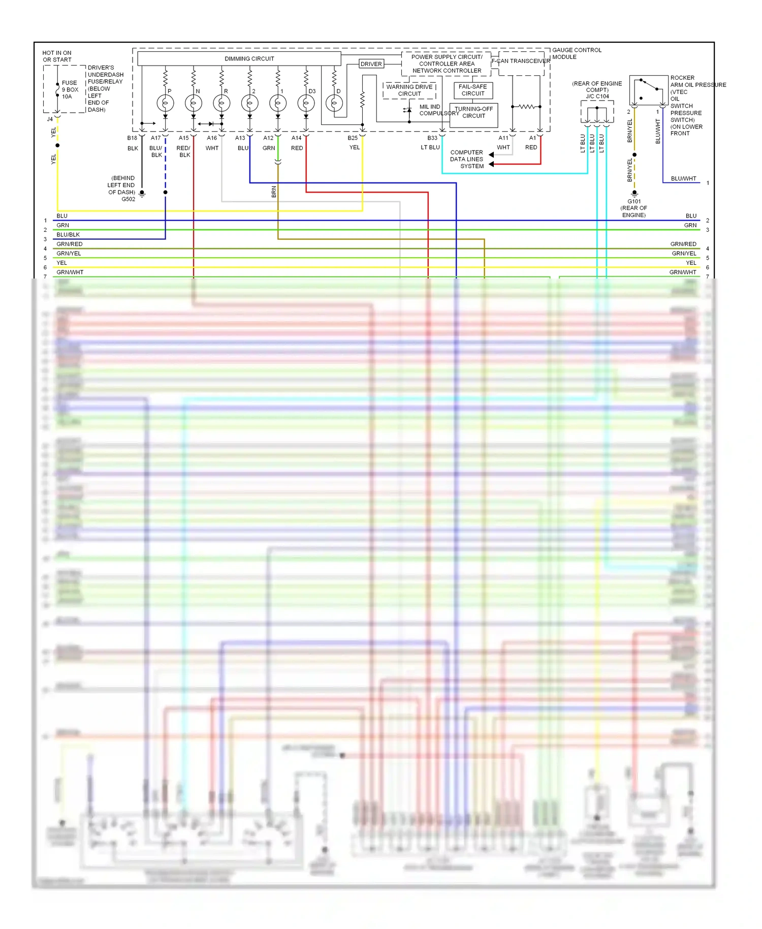 Wiring diagram air conditioning system for Honda Pilot I (2004-2009) (3 of 3)