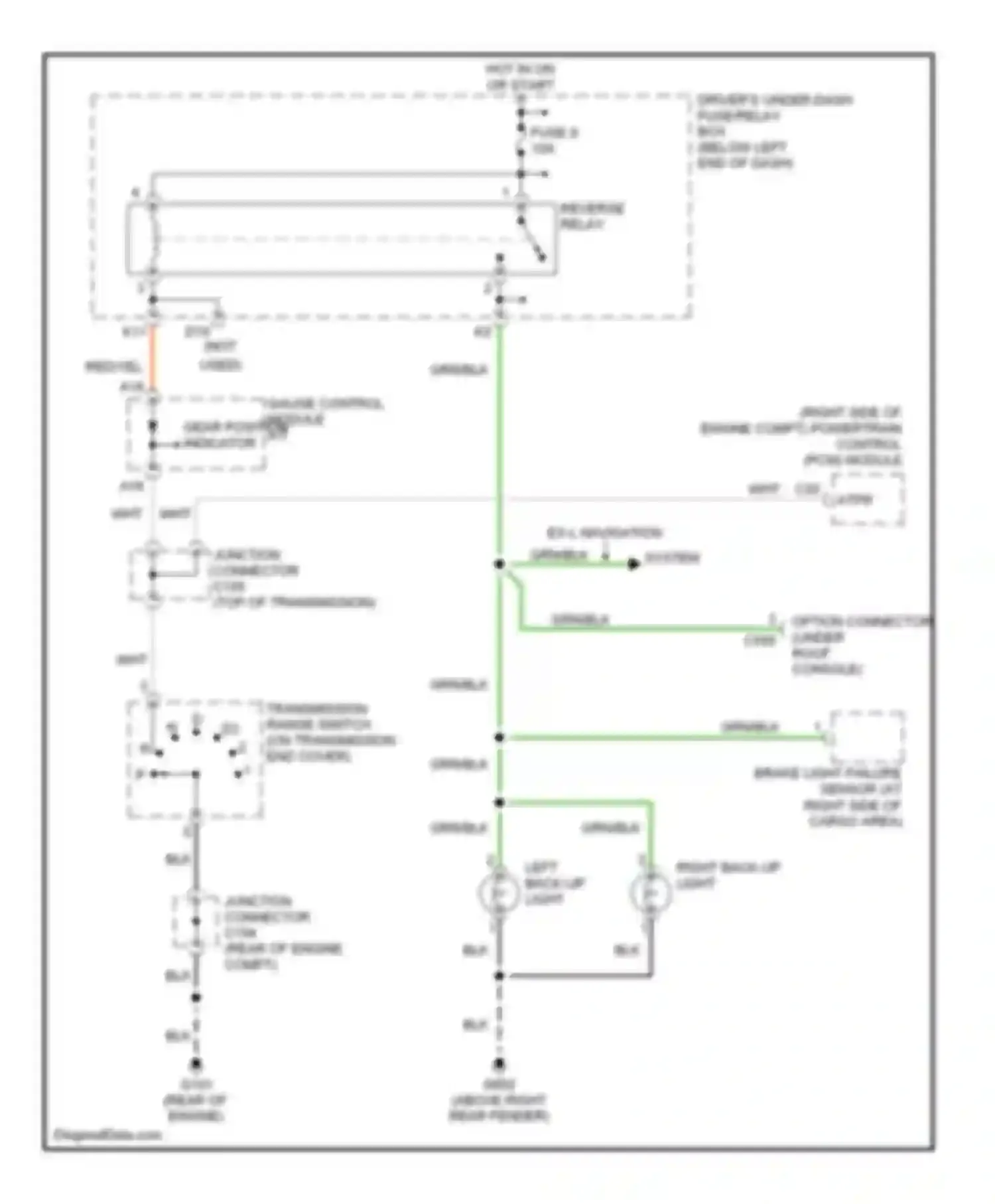 Wiring diagram ex-l navigation system for Honda Pilot I (2004-2009)