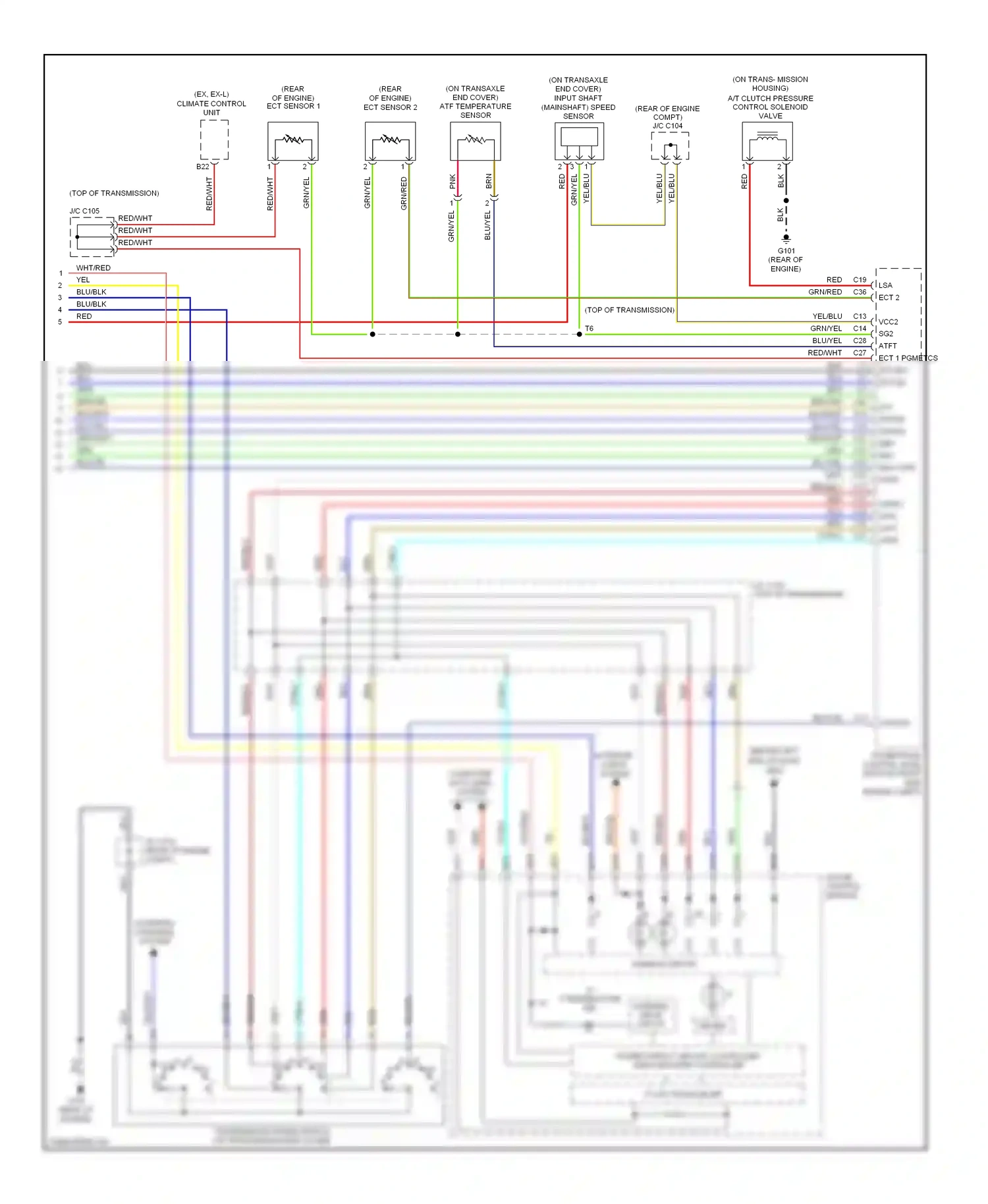 Wiring diagram blu for Honda Pilot I (2004-2009) (71 of 73)