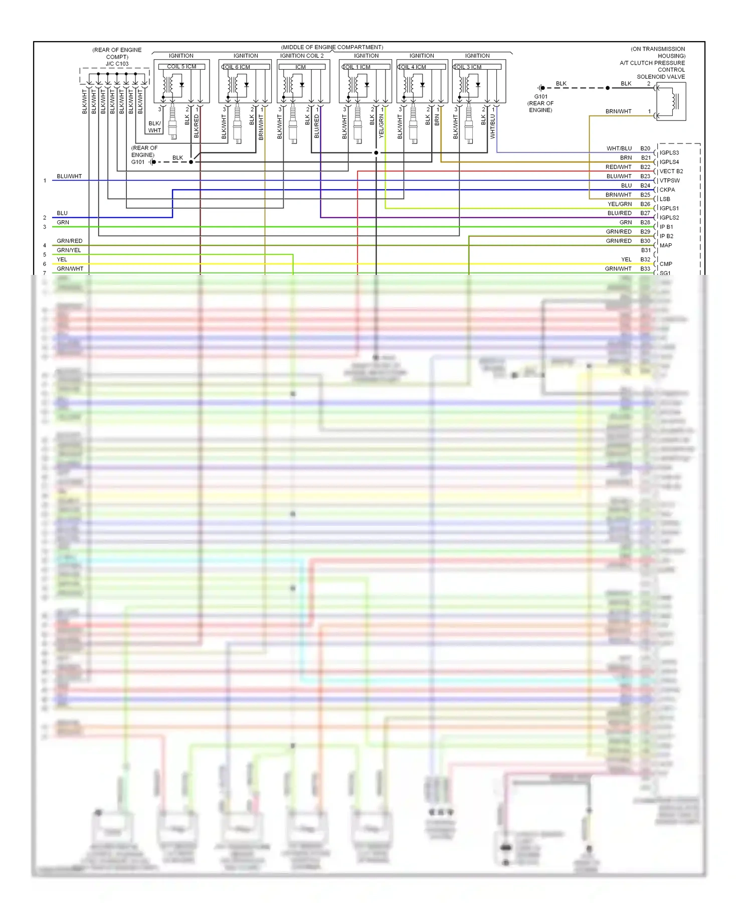 Honda Pilot I (2004-2009) cmp wiring diagram  (1 of 1)