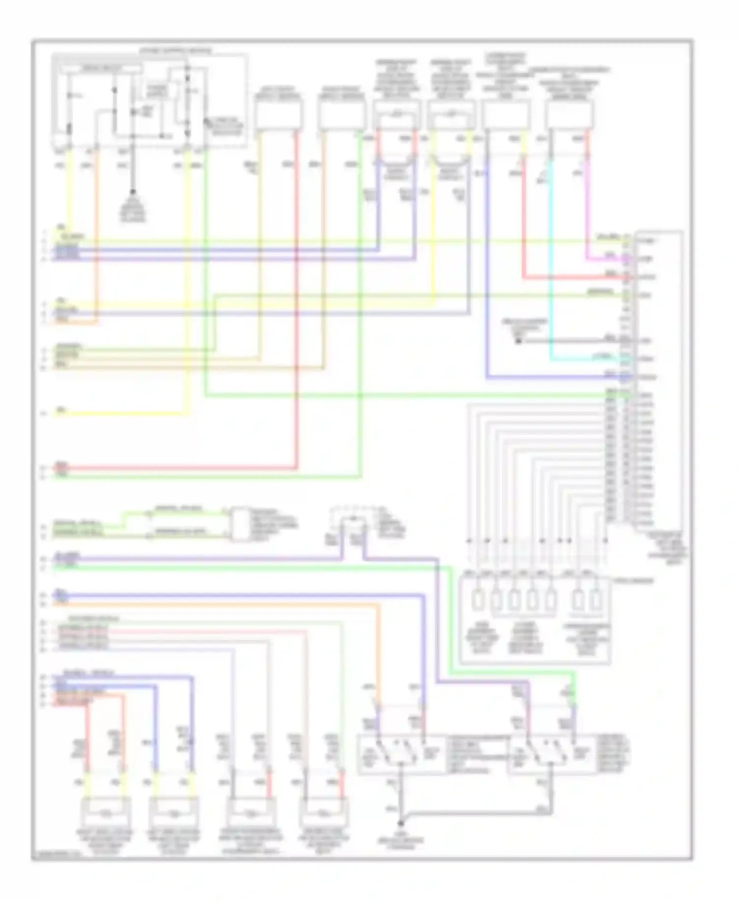Wiring diagram ods unit (in left side for Honda Pilot I (2004-2009)