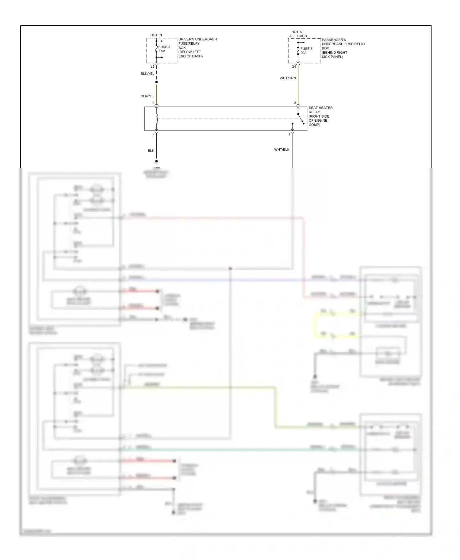 Wiring diagram grn/blu for Honda Pilot I (2004-2009) (11 of 13)