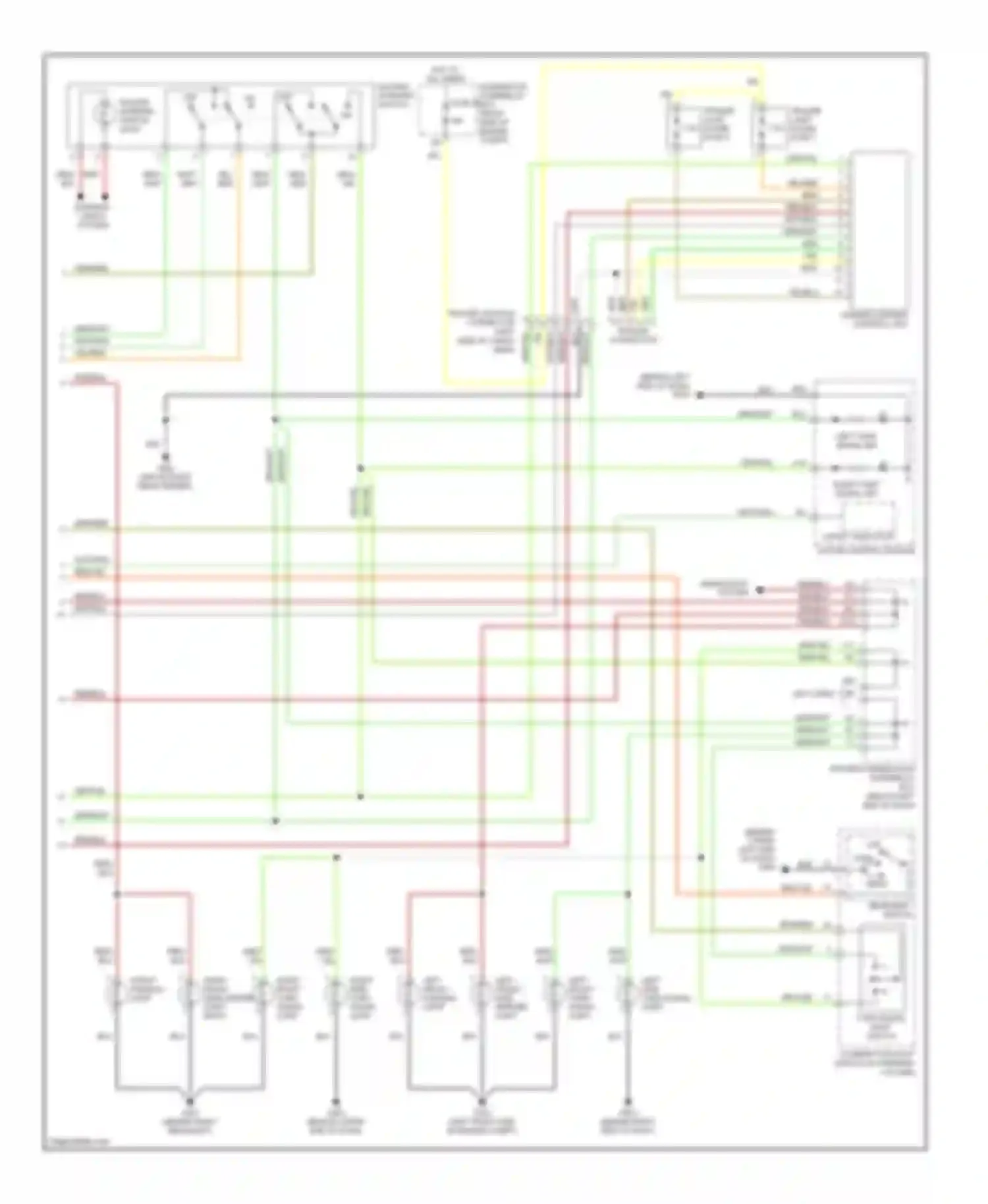Wiring diagram left side turn signal light for Honda Pilot I (2004-2009)