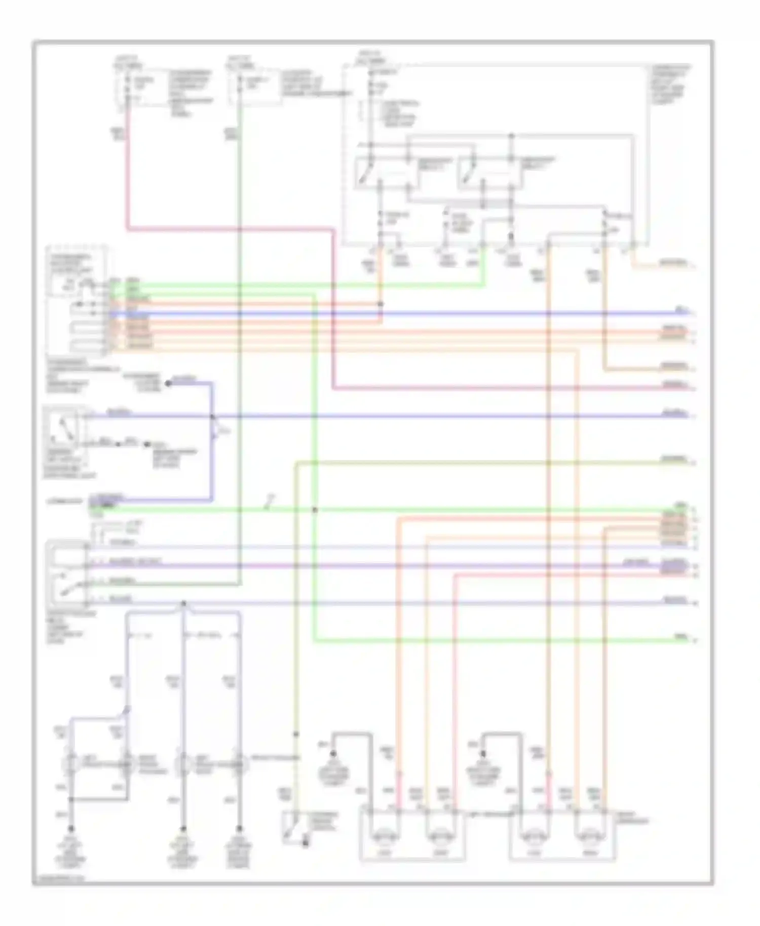 Wiring diagram passenger's multiplex control unit for Honda Pilot I (2004-2009)