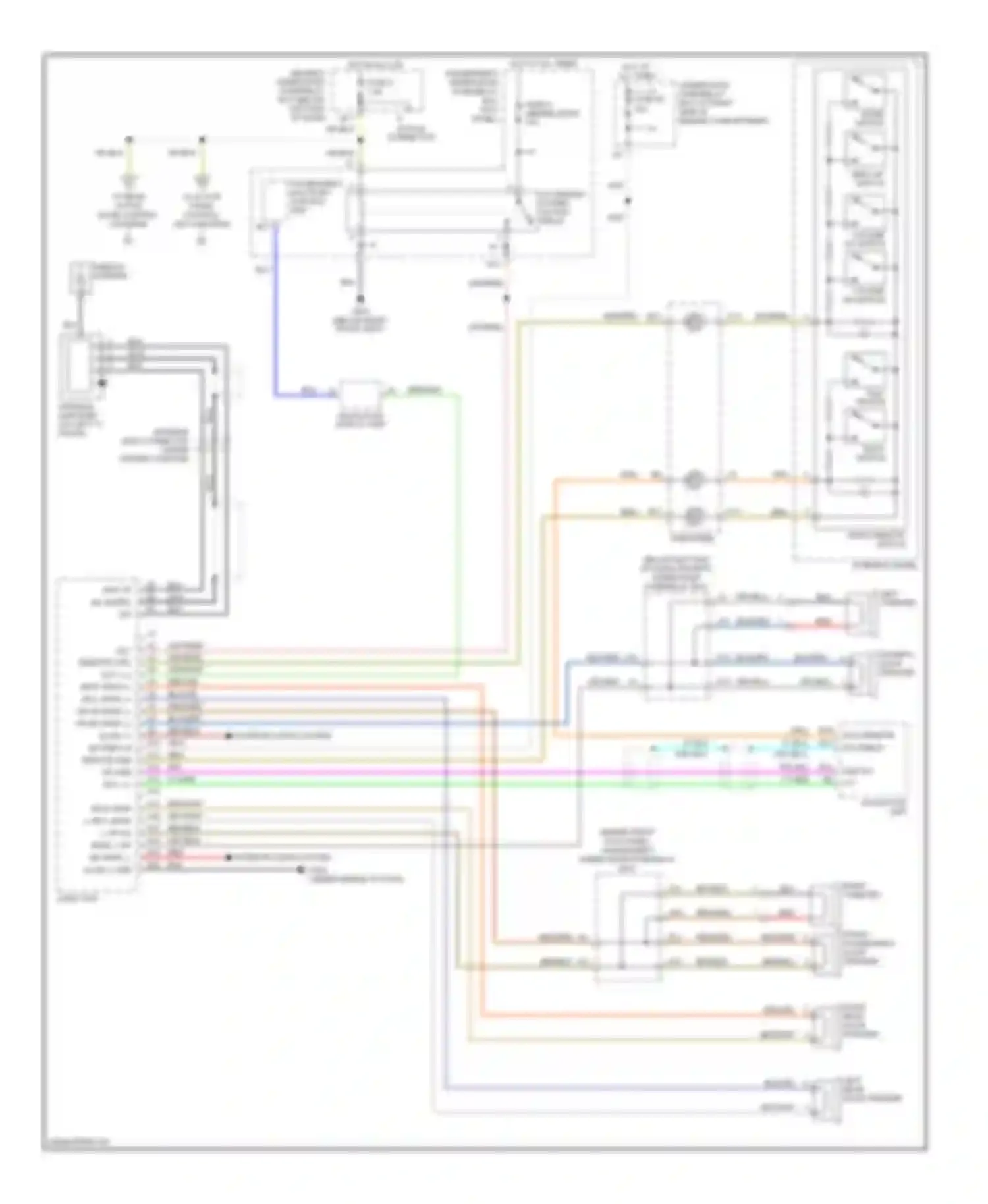 Wiring diagram navigation display unit for Honda Pilot I (2004-2009)