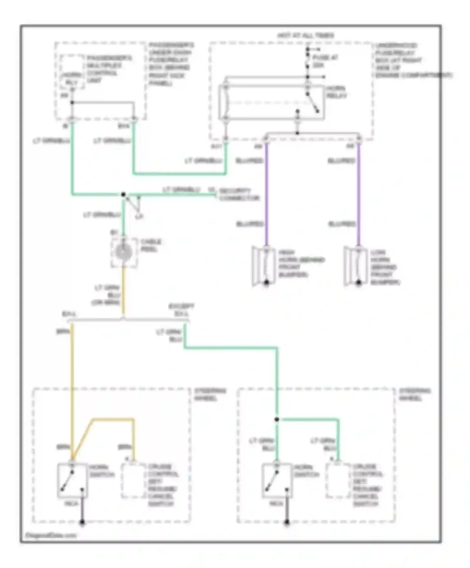 Wiring diagram passenger's multiplex control unit for Honda Pilot I (2004-2009)