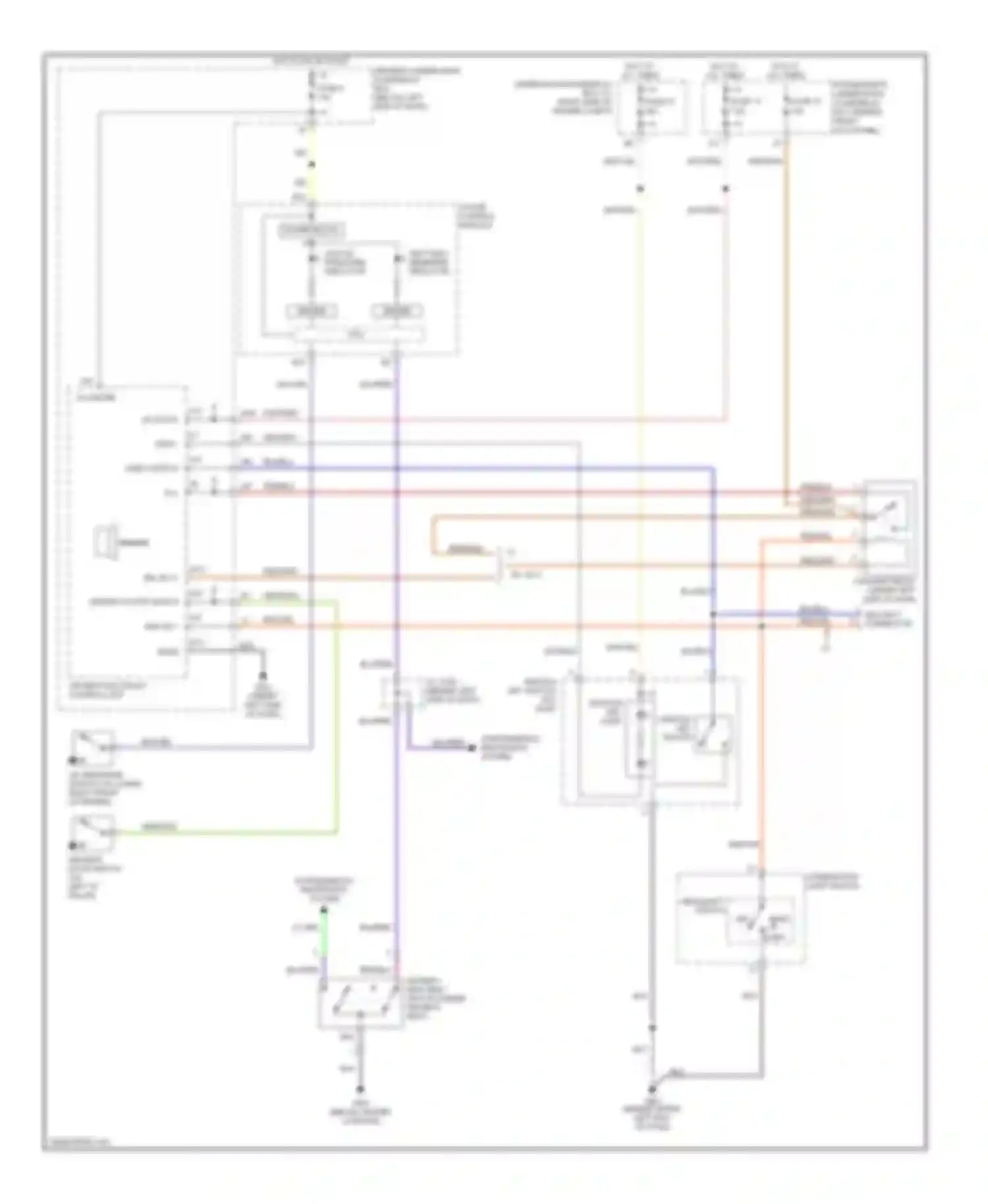Wiring diagram ignition key switch/ key light for Honda Pilot I (2004-2009)