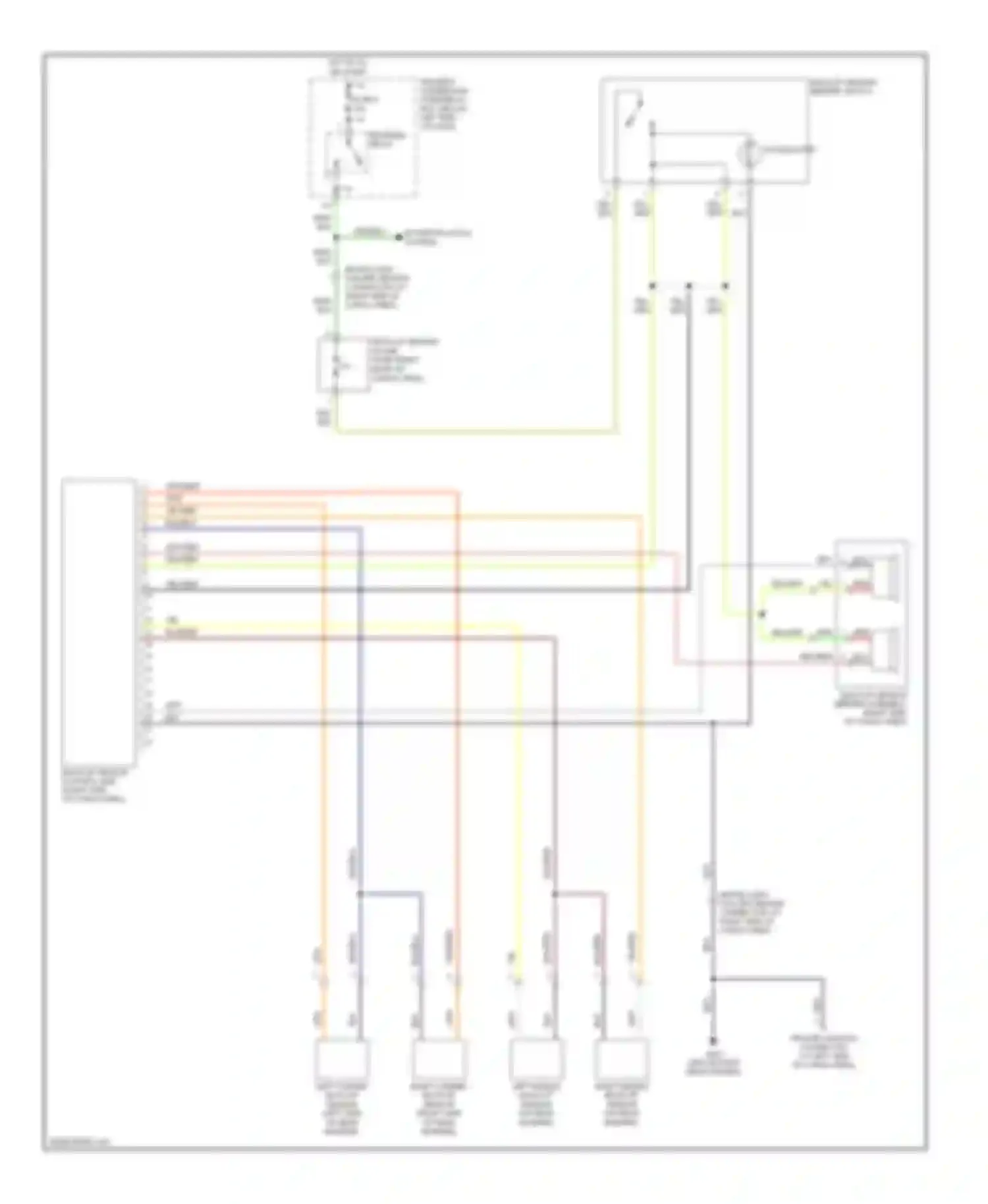 Wiring diagram back-up sensor beeper switch for Honda Pilot I (2004-2009)