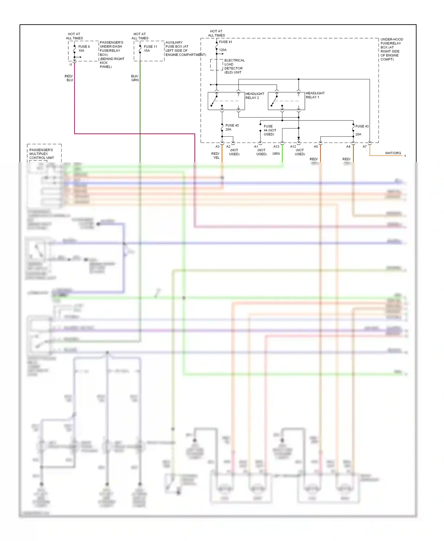Wiring diagram ignition key switch for Honda Pilot I (2004-2009) (6 of 9)