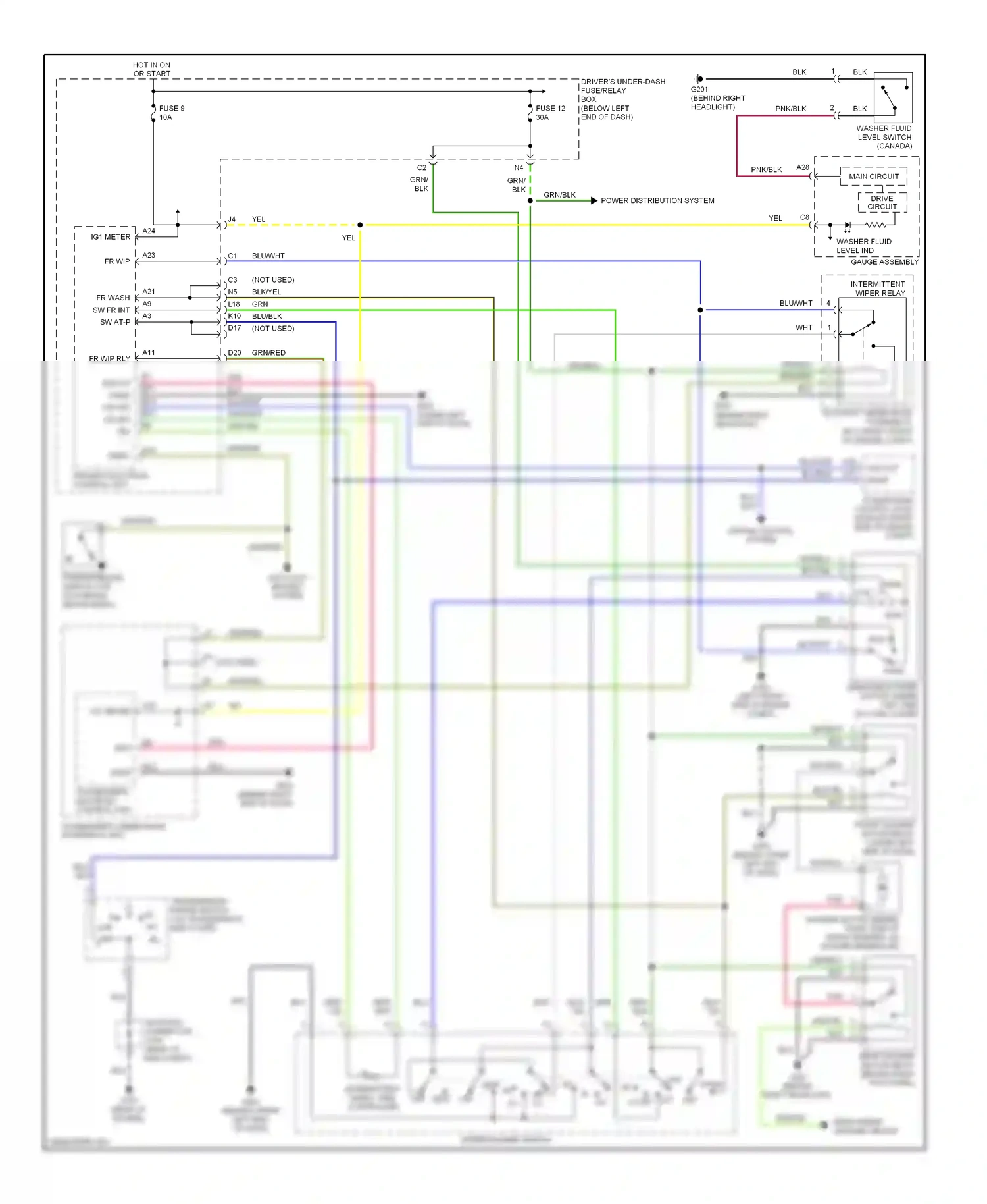Wiring diagram intermittent dwell time controller for Honda Pilot I (2004-2009) (1 of 1)