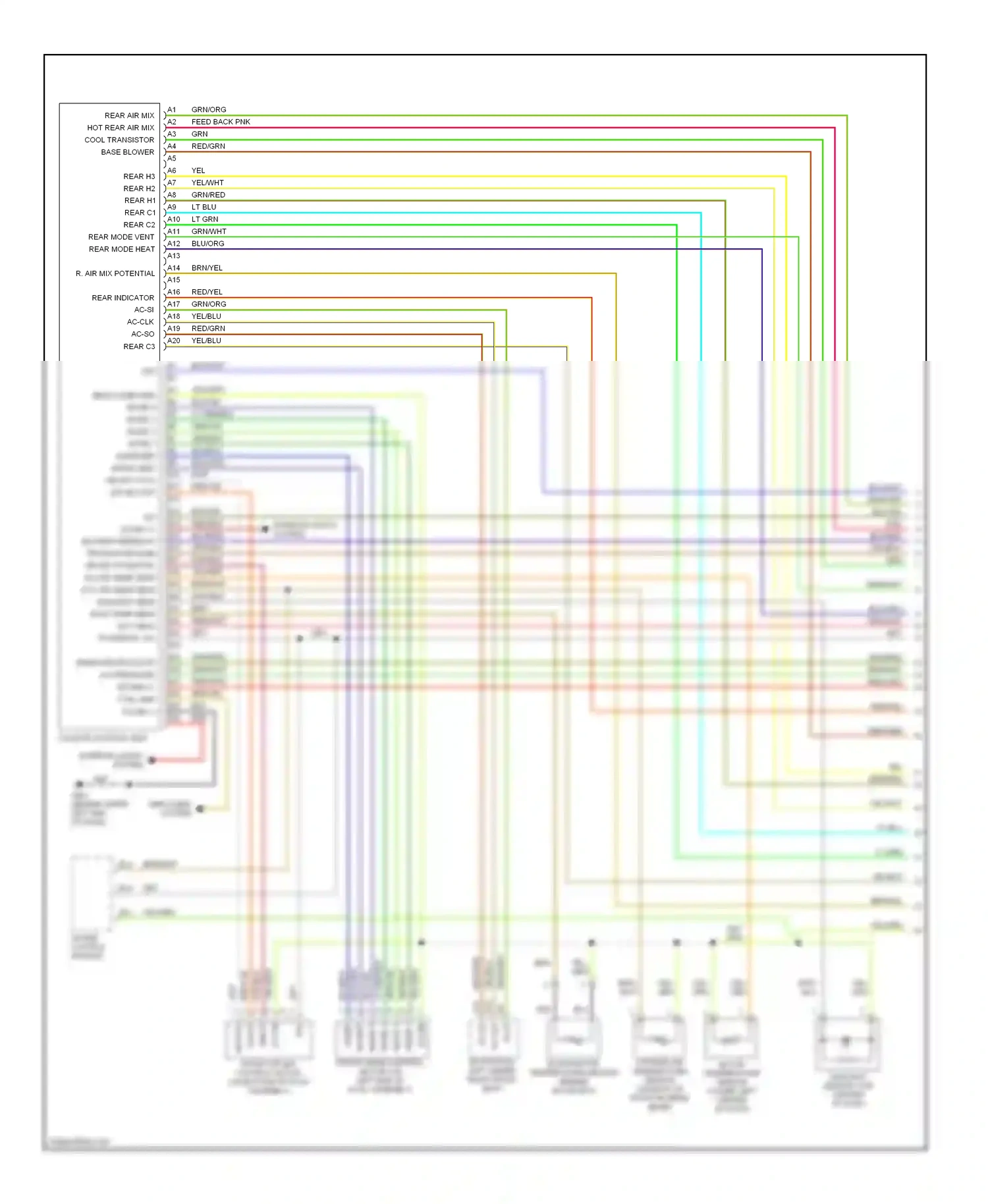 Wiring diagram mode 1 for Honda Pilot I (2004-2009) (1 of 2)
