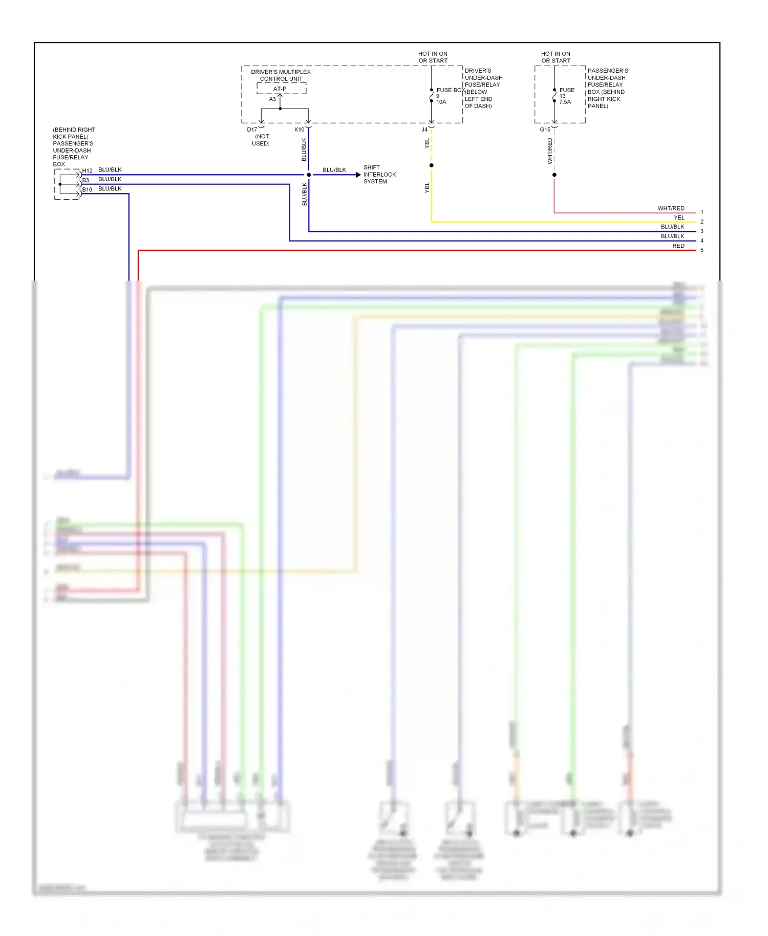 Wiring diagram red/blu for Honda Pilot I (2004-2009) (33 of 35)