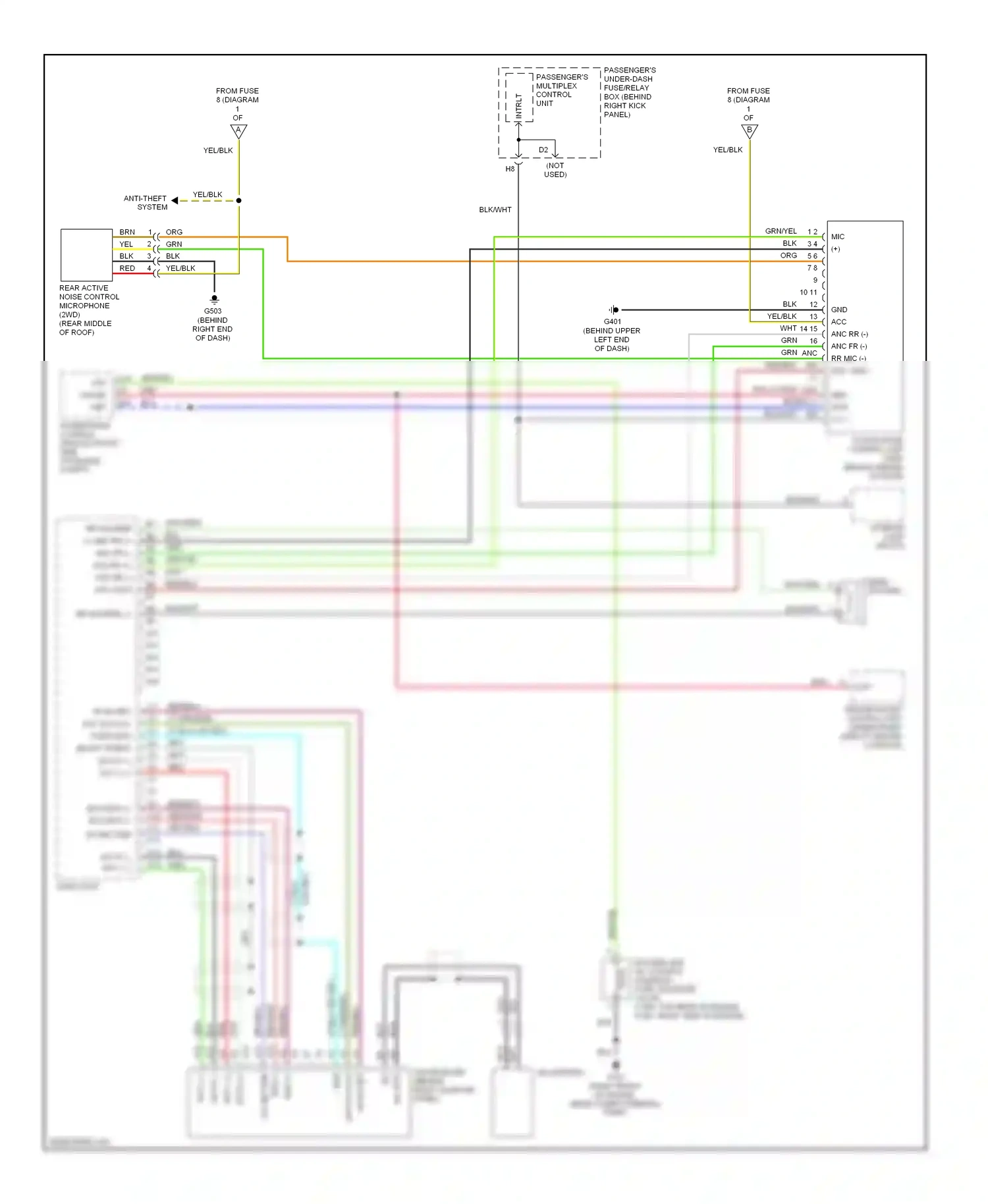 Wiring diagram sat r- for Honda Pilot I (2004-2009) (2 of 2)