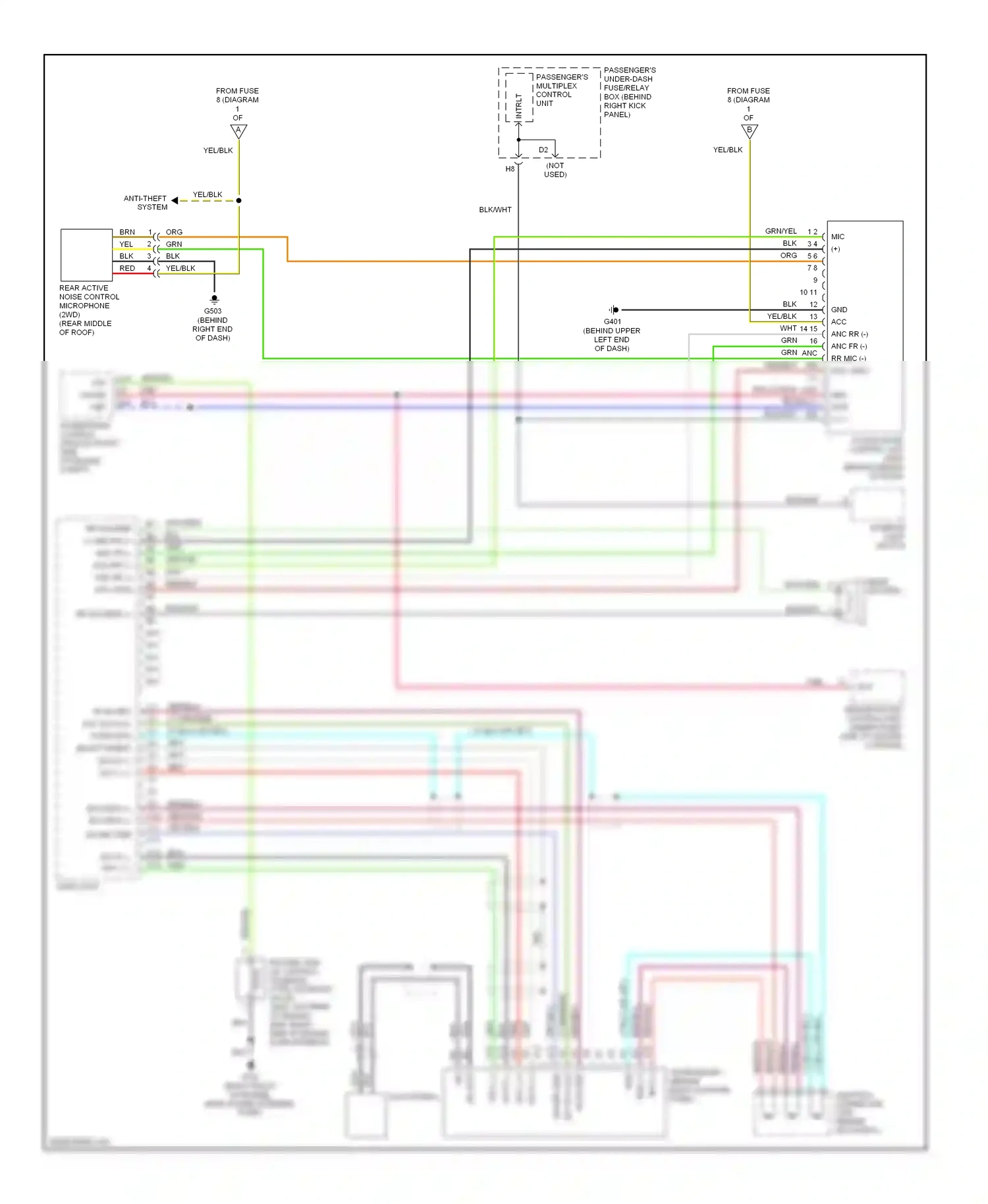 Wiring diagram sat r- for Honda Pilot I (2004-2009) (1 of 2)