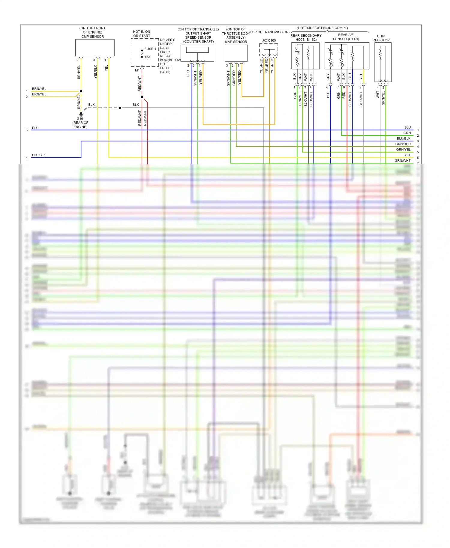 Wiring diagram shift control solenoid valve b shift control solenoid valve a for Honda Pilot I (2004-2009) (1 of 1)