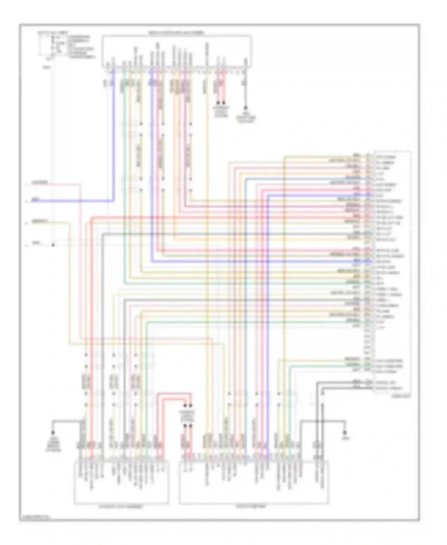Wiring diagram rear controller and screen for Honda Pilot I (2004-2009)
