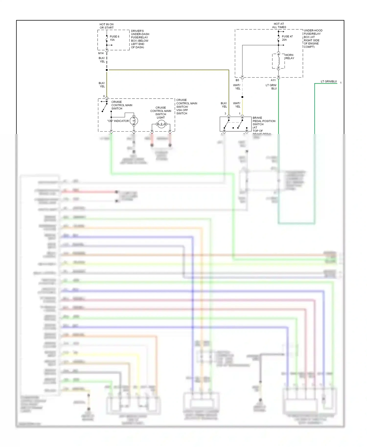 Wiring diagram yel for Honda Pilot I (2004-2009) (15 of 81)