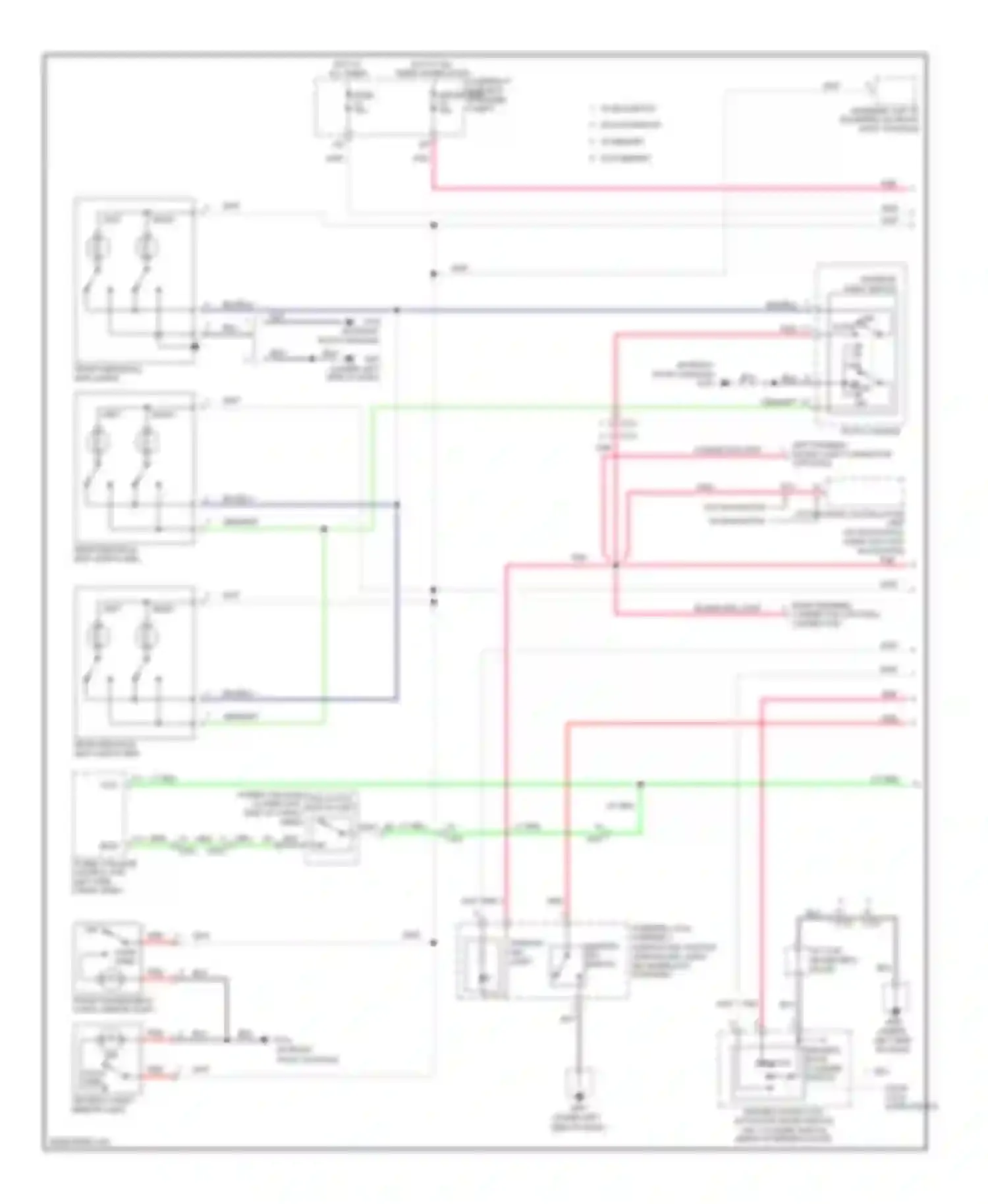 Pilot Honda II facelift (2011-2015): Courtesy lamps circuit (1 of 2)