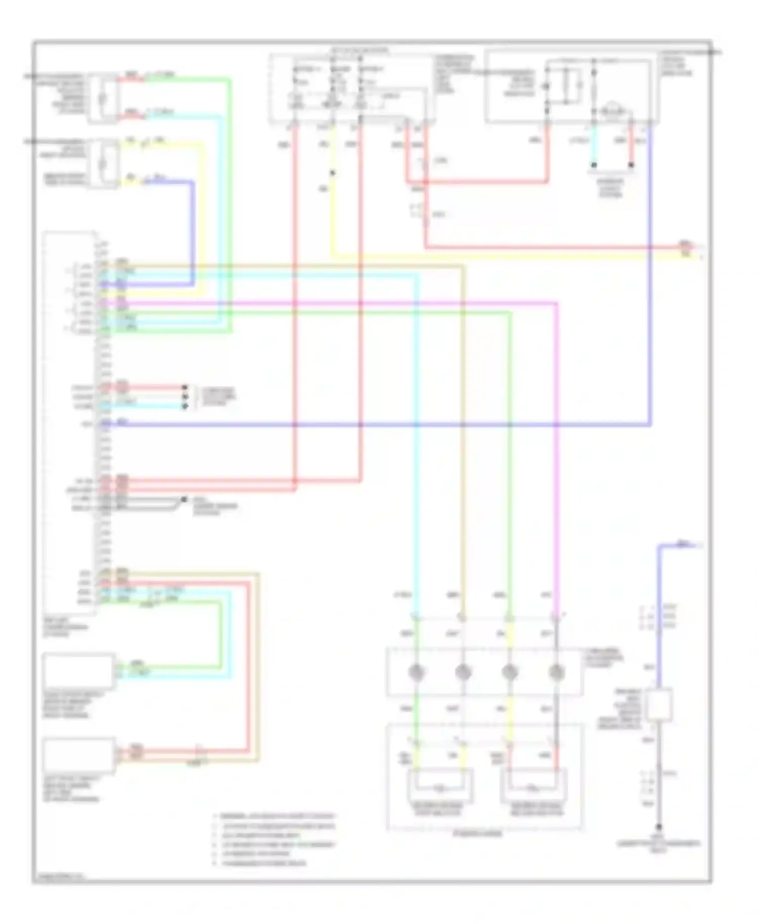 Pilot Honda II facelift (2011-2015): Supplemental restraints circuit (1 of 3)