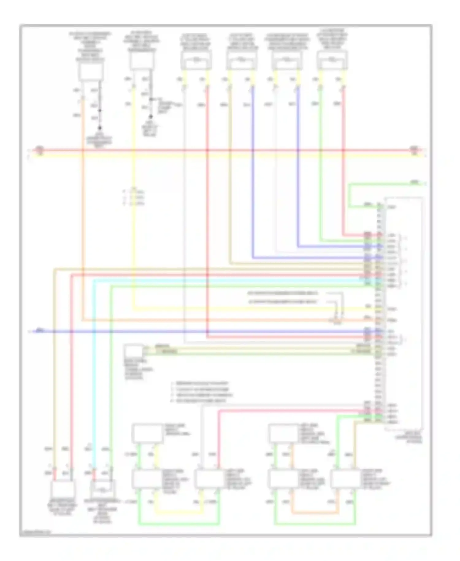 Pilot Honda II facelift (2011-2015): Supplemental restraints circuit (2 of 3)