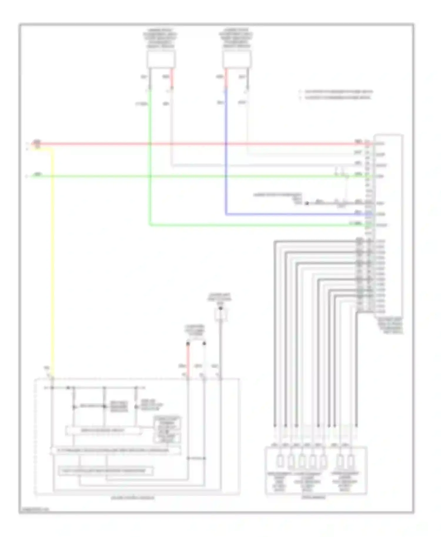 Pilot Honda II facelift (2011-2015): Supplemental restraints circuit (3 of 3)