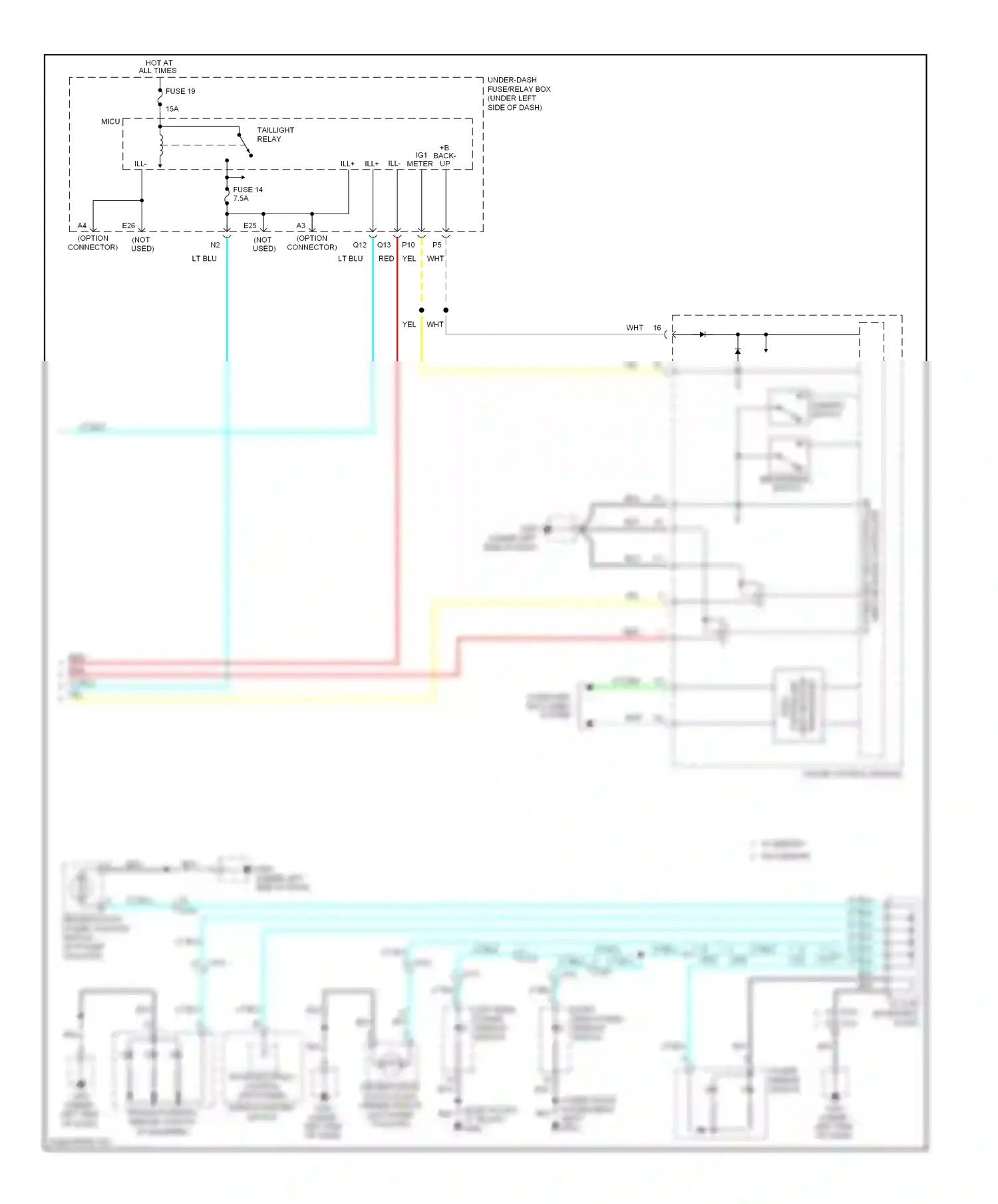 Wiring diagram area network for Honda Pilot II facelift (2011-2015) (1 of 1)