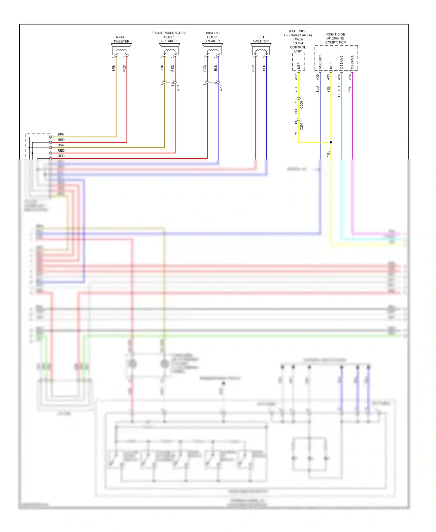 Wiring diagram audio remote switch for Honda Pilot II facelift (2011-2015) (1 of 5)
