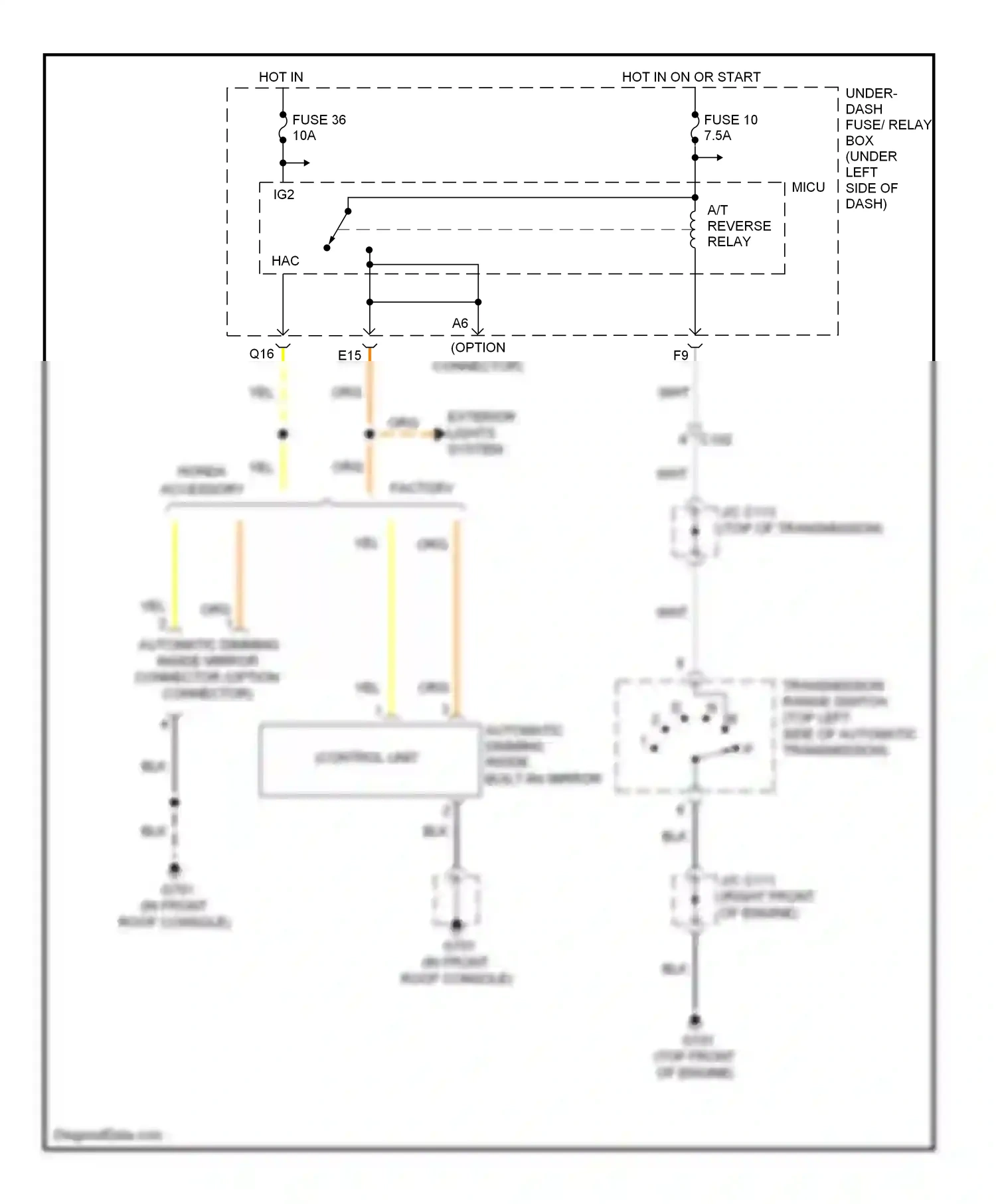 Wiring diagram automatic dimming inside for Honda Pilot II facelift (2011-2015) (1 of 1)