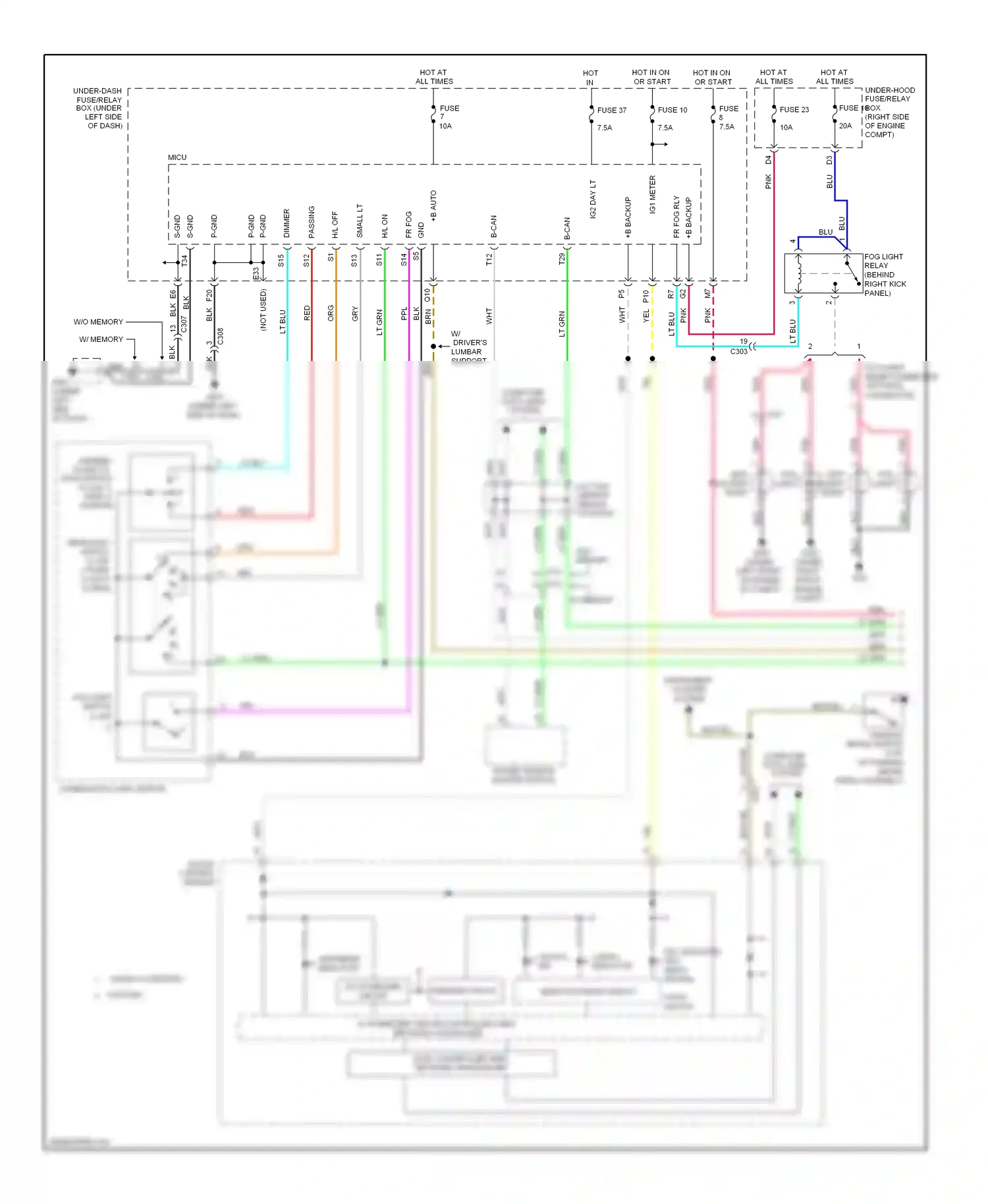 Wiring diagram b-can lo for Honda Pilot II facelift (2011-2015) (5 of 7)