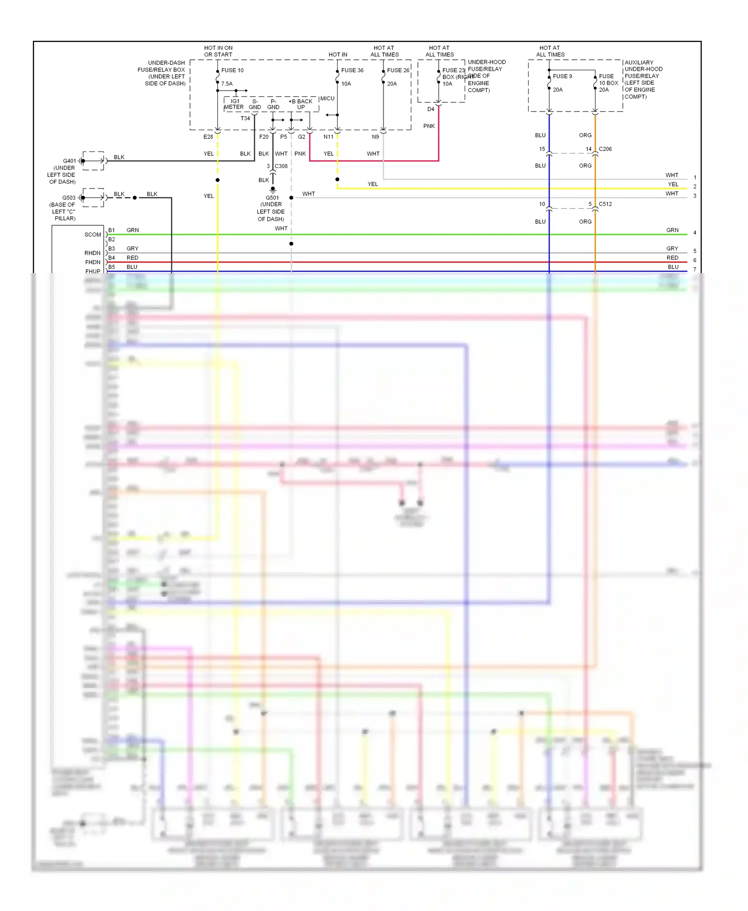 Wiring diagram blu for Honda Pilot II facelift (2011-2015) (36 of 92)