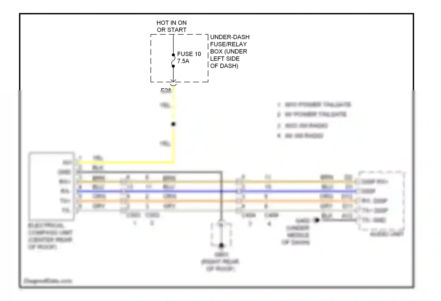 Wiring diagram blu for Honda Pilot II facelift (2011-2015) (31 of 92)
