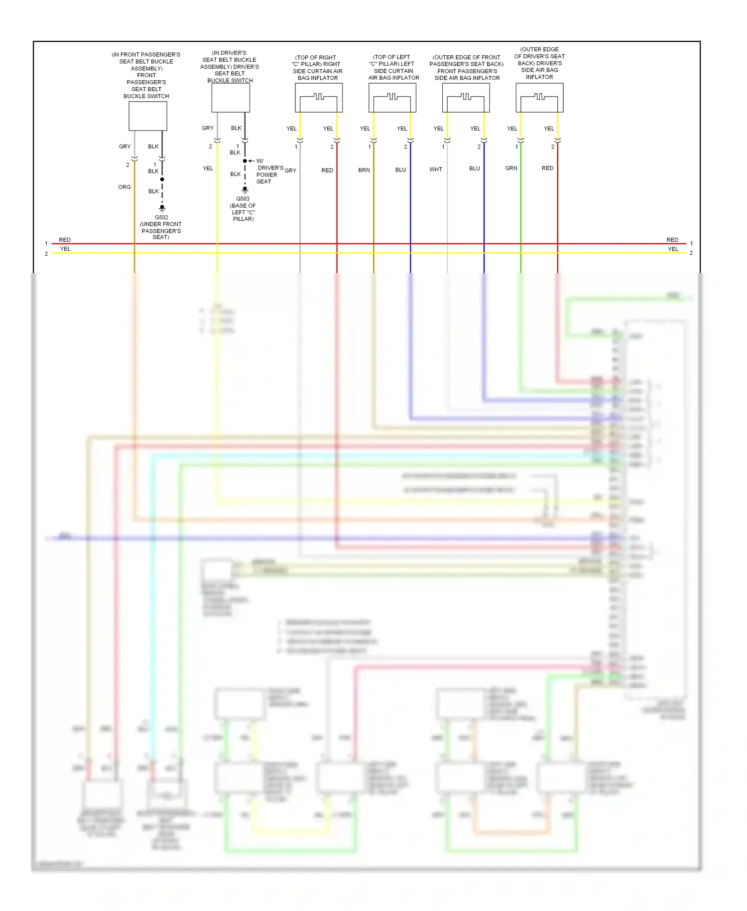Wiring diagram brn/yel for Honda Pilot II facelift (2011-2015) (2 of 2)