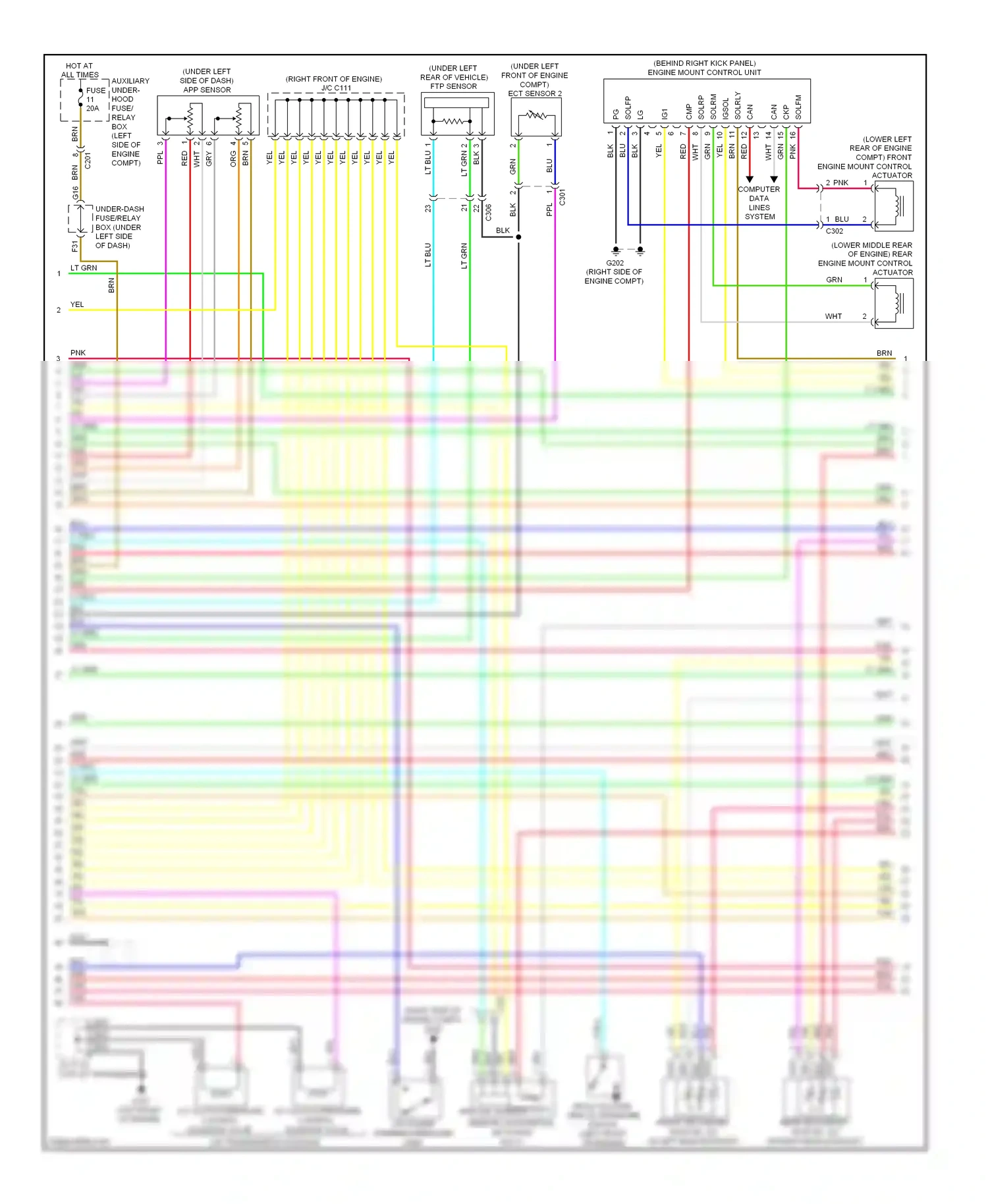 Honda Pilot II facelift (2011-2015) cmp wiring diagram  (1 of 1)