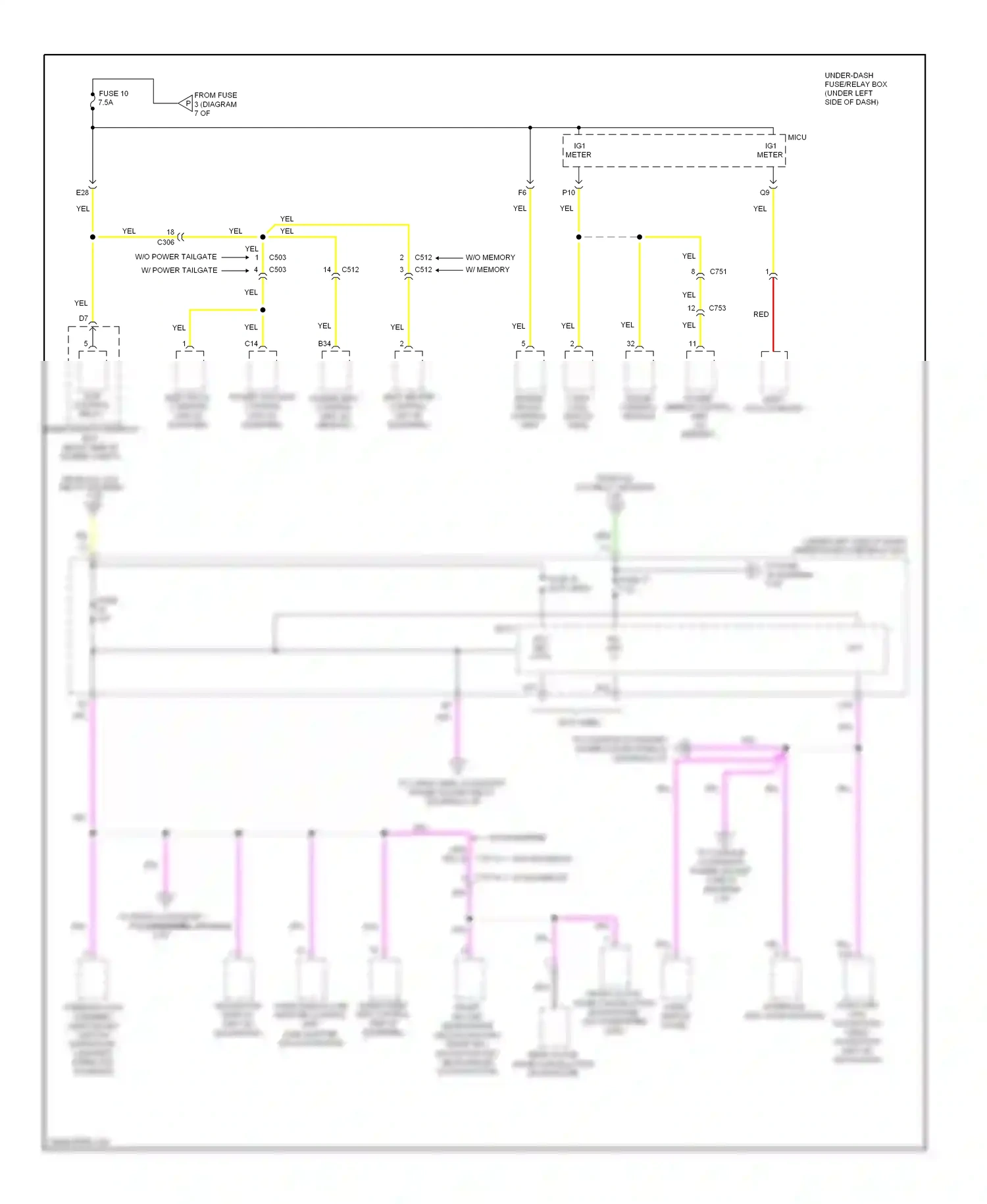 Wiring diagram engine mount control unit for Honda Pilot II facelift (2011-2015) (2 of 2)