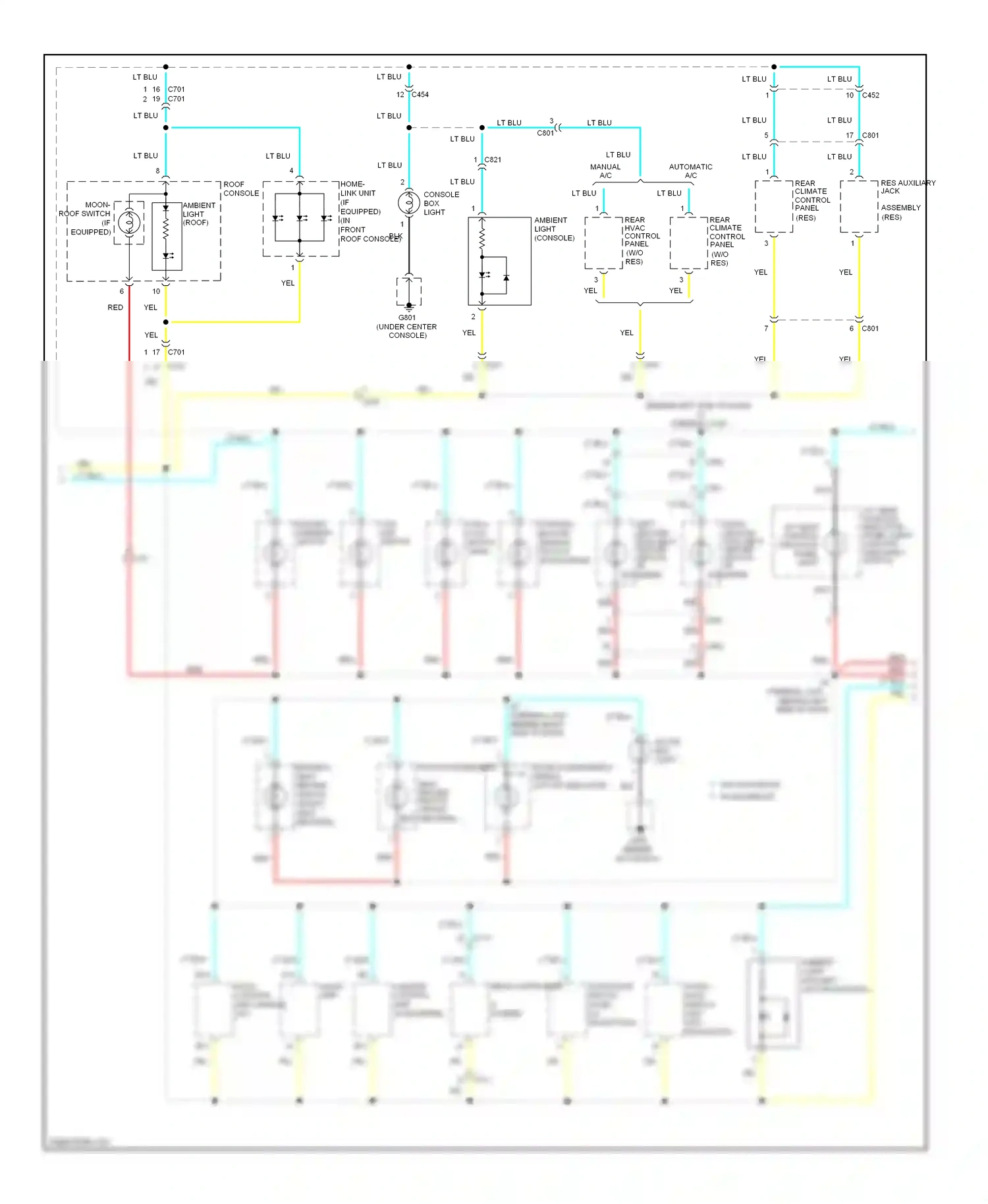 Wiring diagram front passenger's airbag cut-off indicator for Honda Pilot II facelift (2011-2015) (1 of 1)