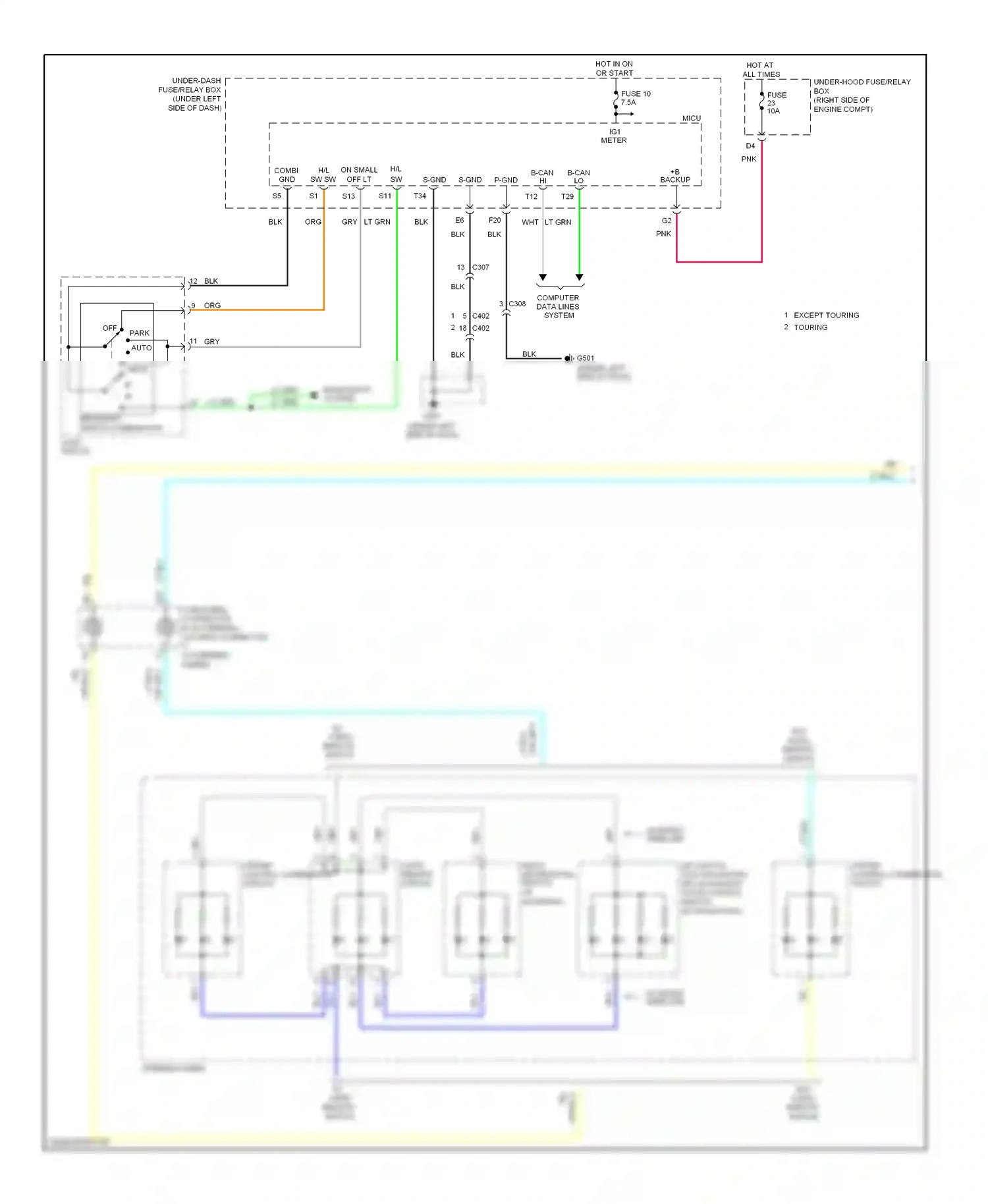 Wiring diagram gry for Honda Pilot II facelift (2011-2015) (36 of 87)