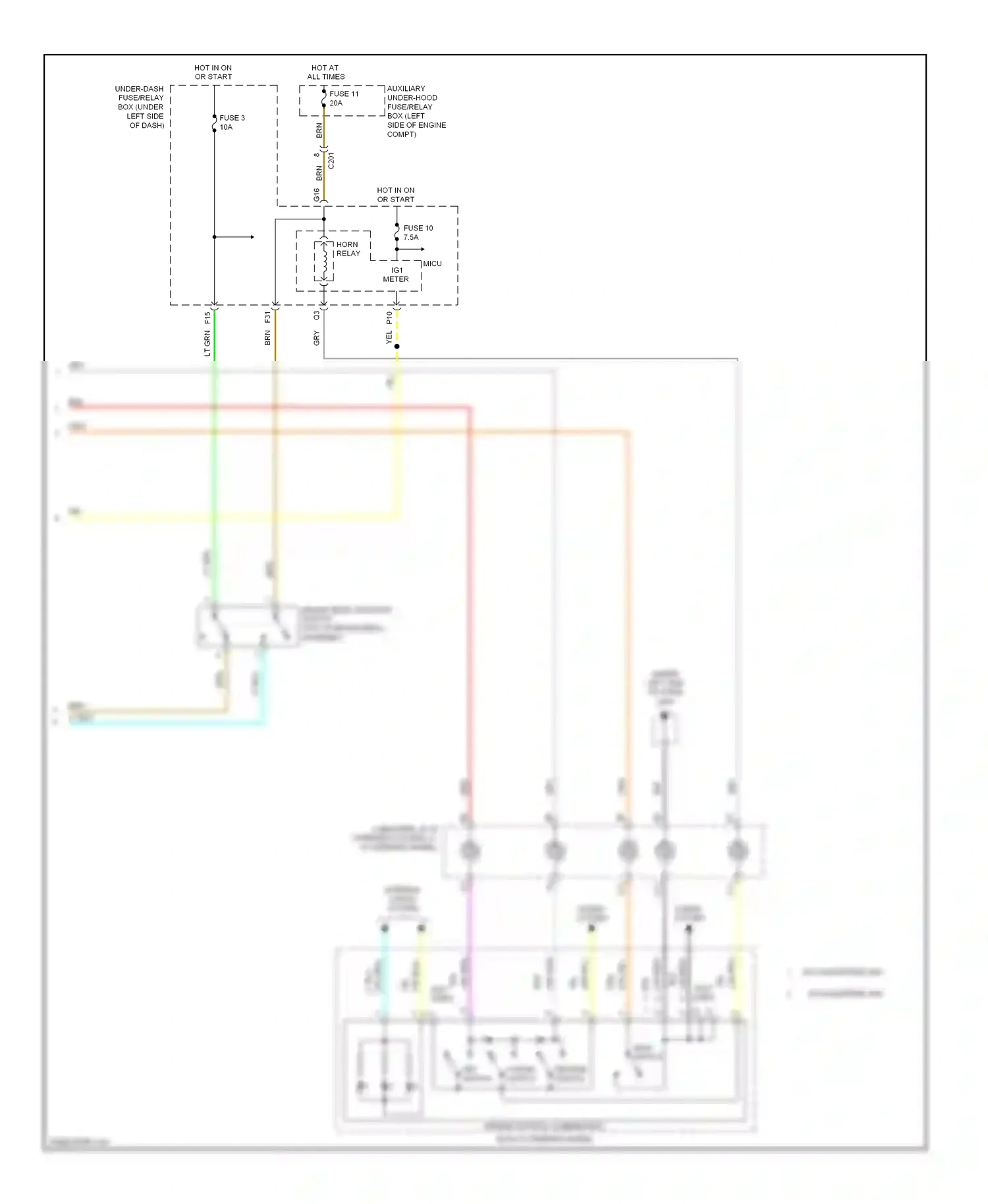 Wiring diagram gry for Honda Pilot II facelift (2011-2015) (15 of 87)