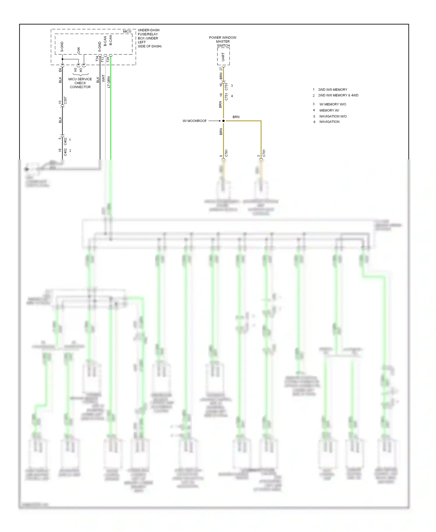 Wiring diagram hvac control unit for Honda Pilot II facelift (2011-2015) (1 of 2)