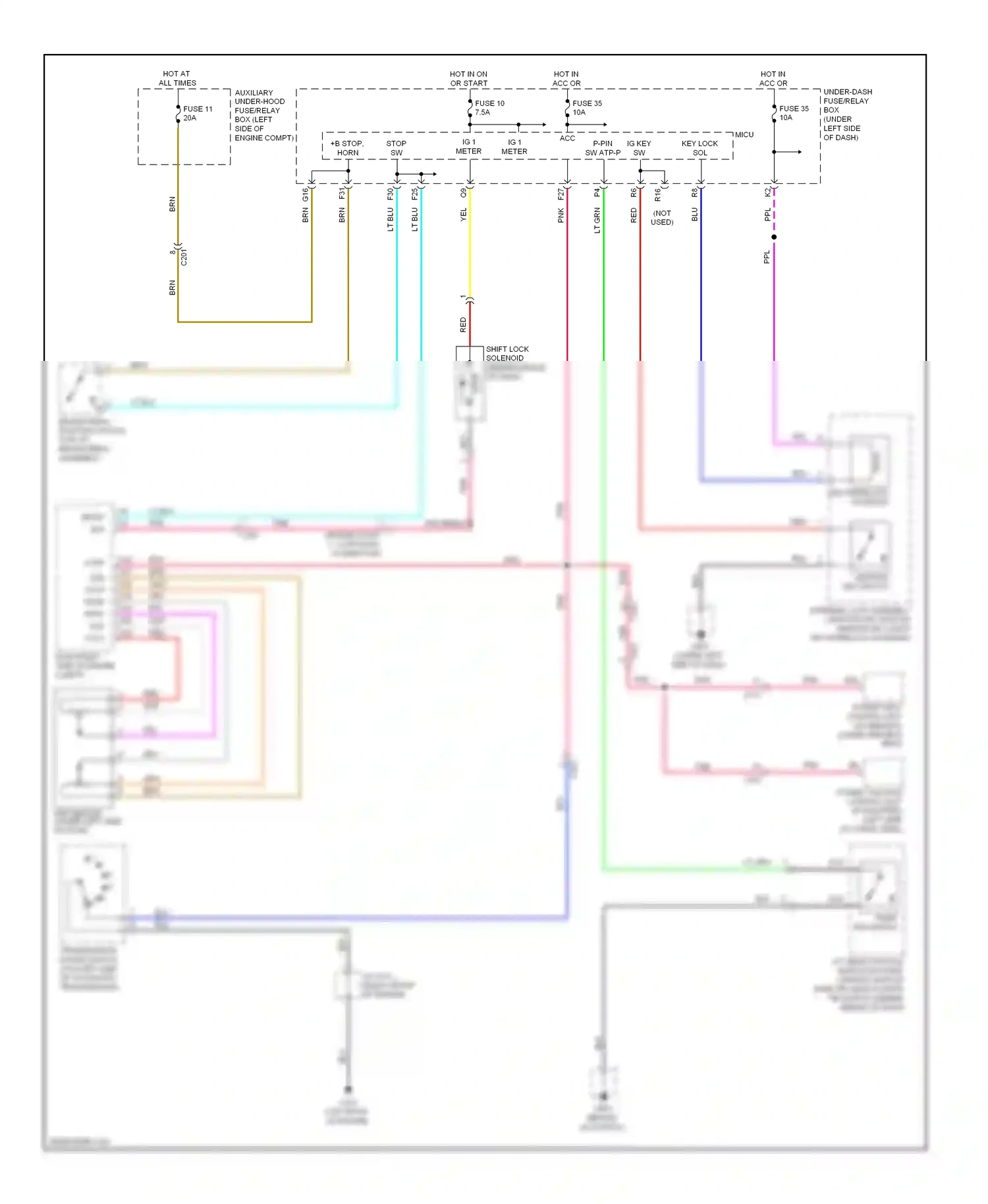 Wiring diagram ig key for Honda Pilot II facelift (2011-2015) (1 of 1)