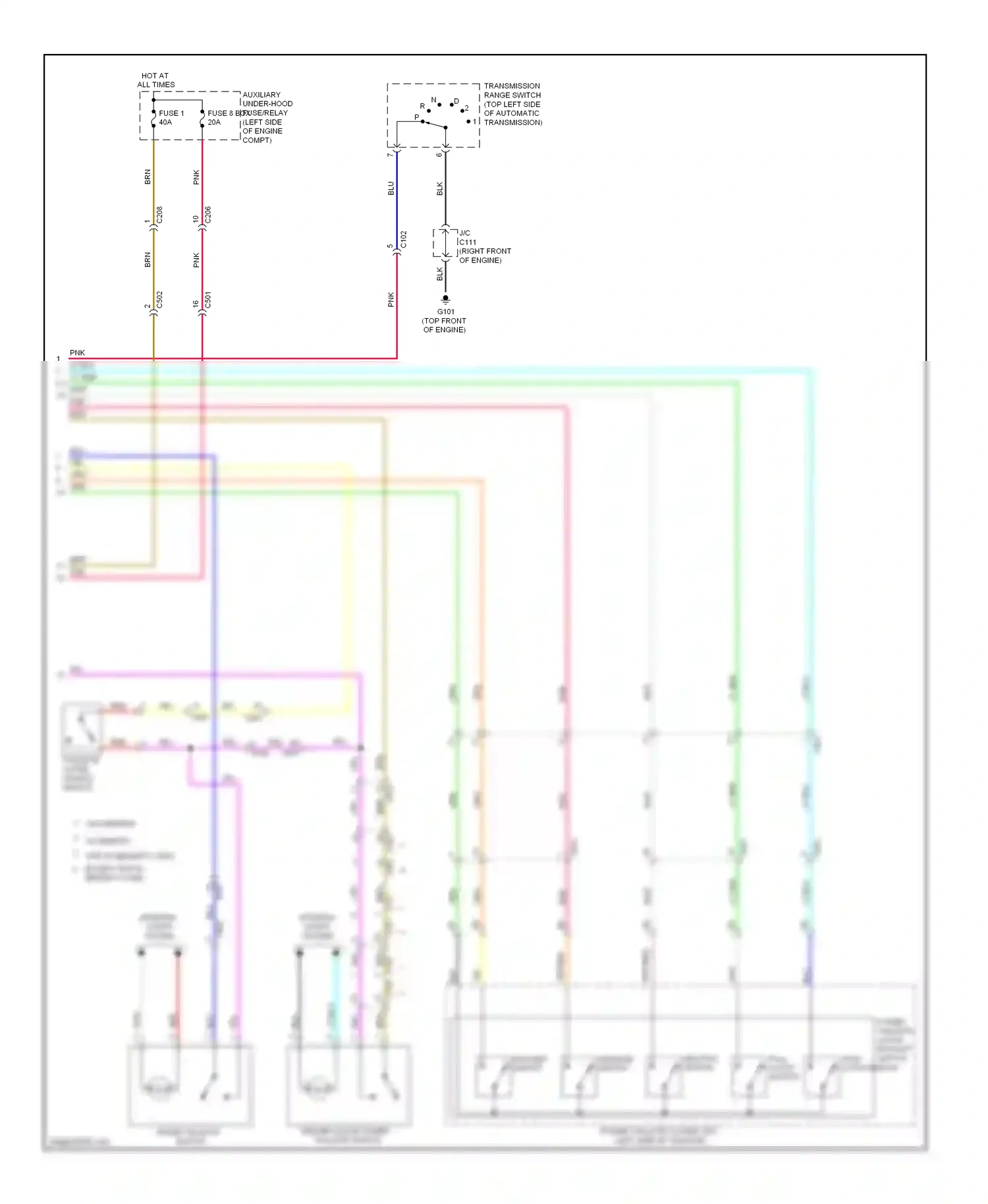 Wiring diagram inside tailgate switch for Honda Pilot II facelift (2011-2015) (1 of 1)