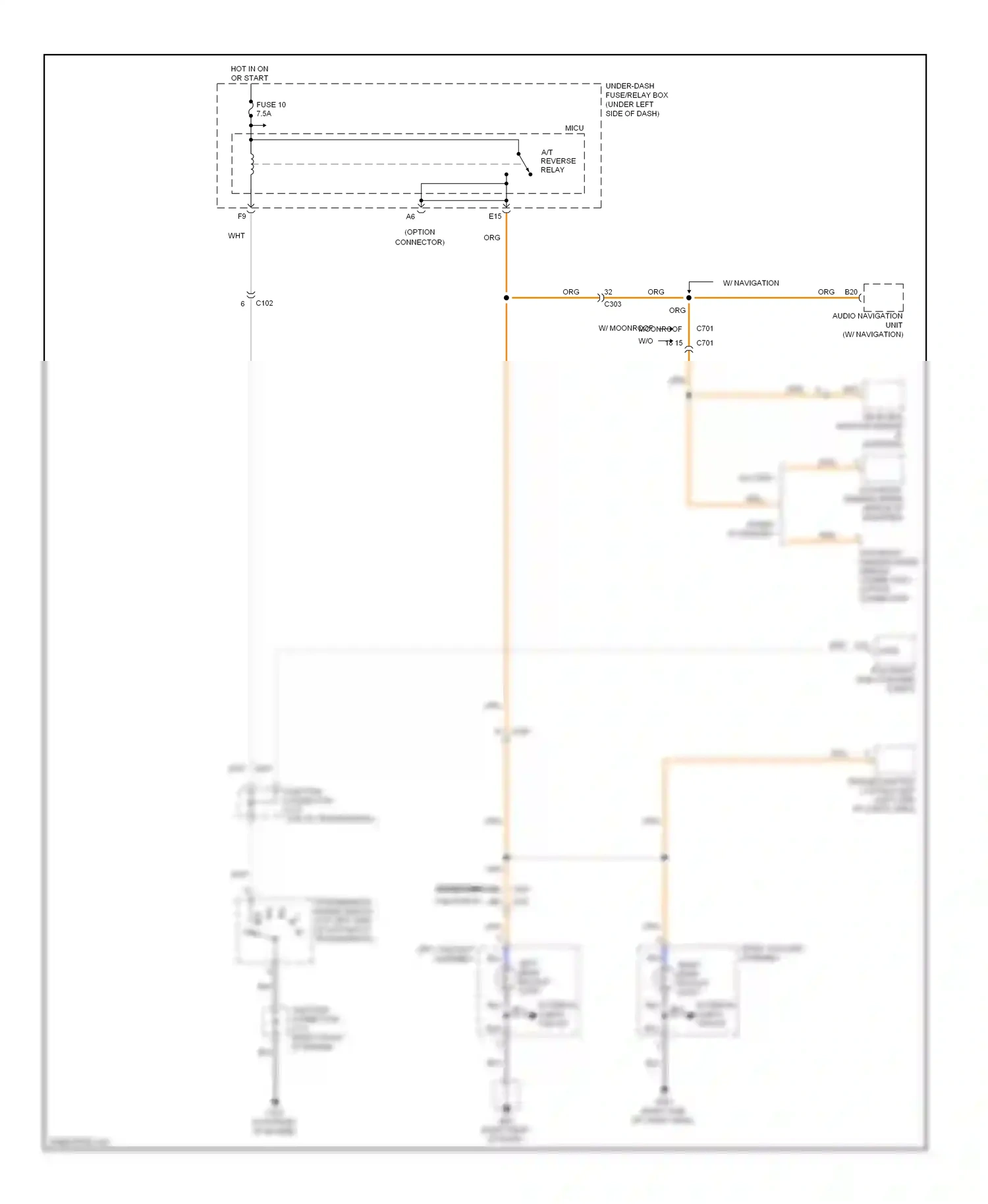 Wiring diagram right rear backup light for Honda Pilot II facelift (2011-2015) (1 of 1)