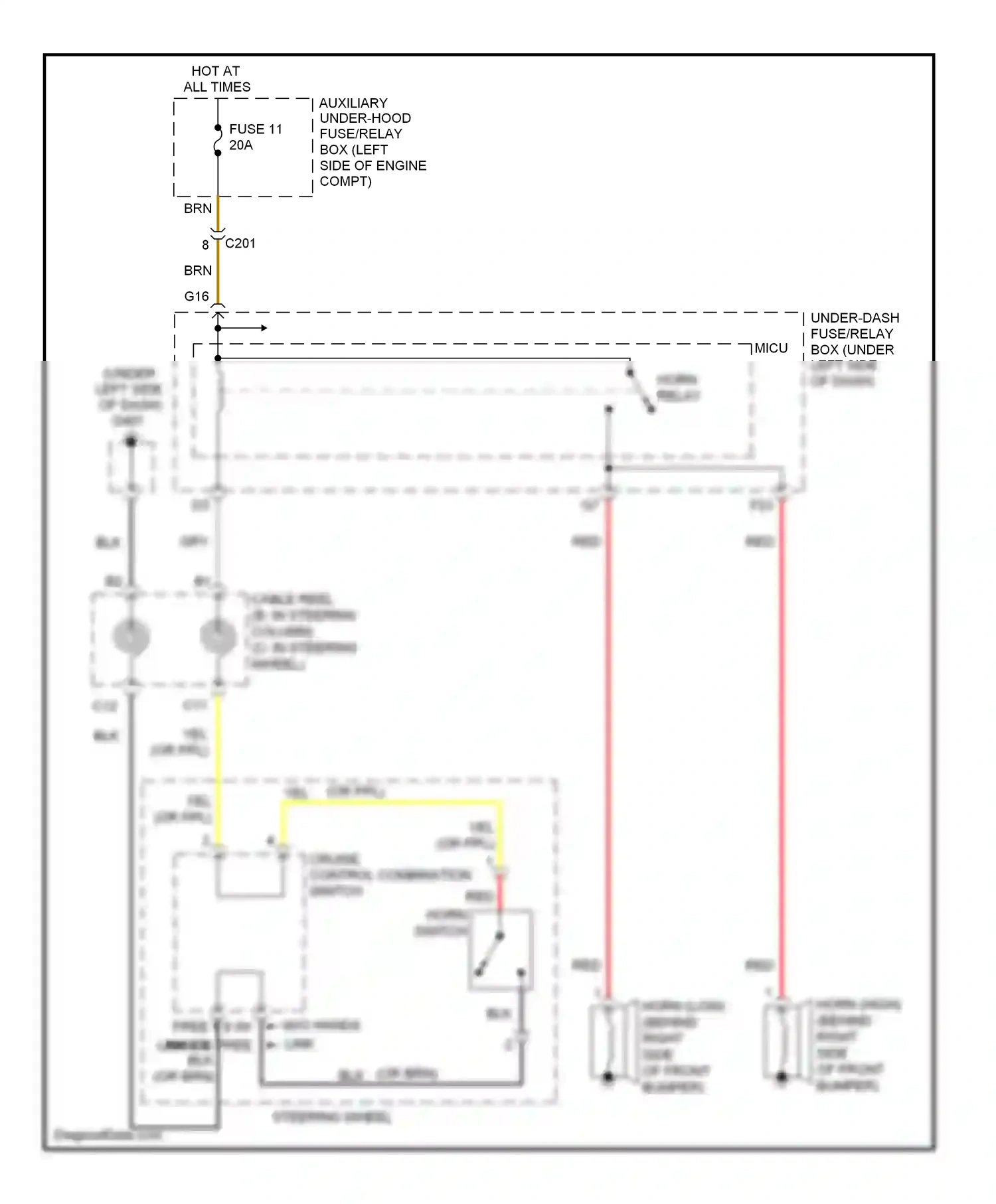 Wiring diagram steering wheel) for Honda Pilot II facelift (2011-2015) (2 of 11)