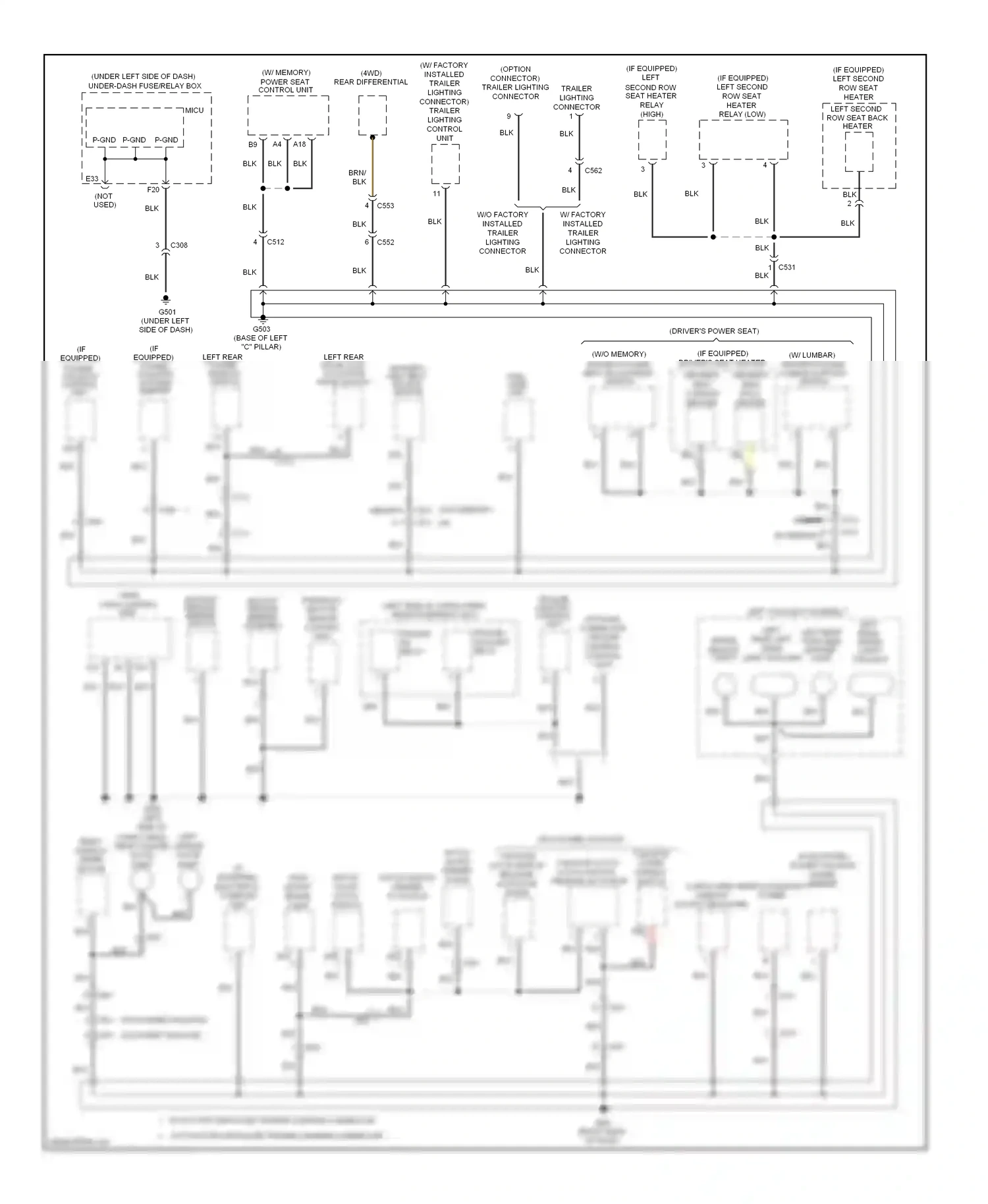 Honda Pilot II facelift (2011-2015) switch wiring diagram  (1 of 4)
