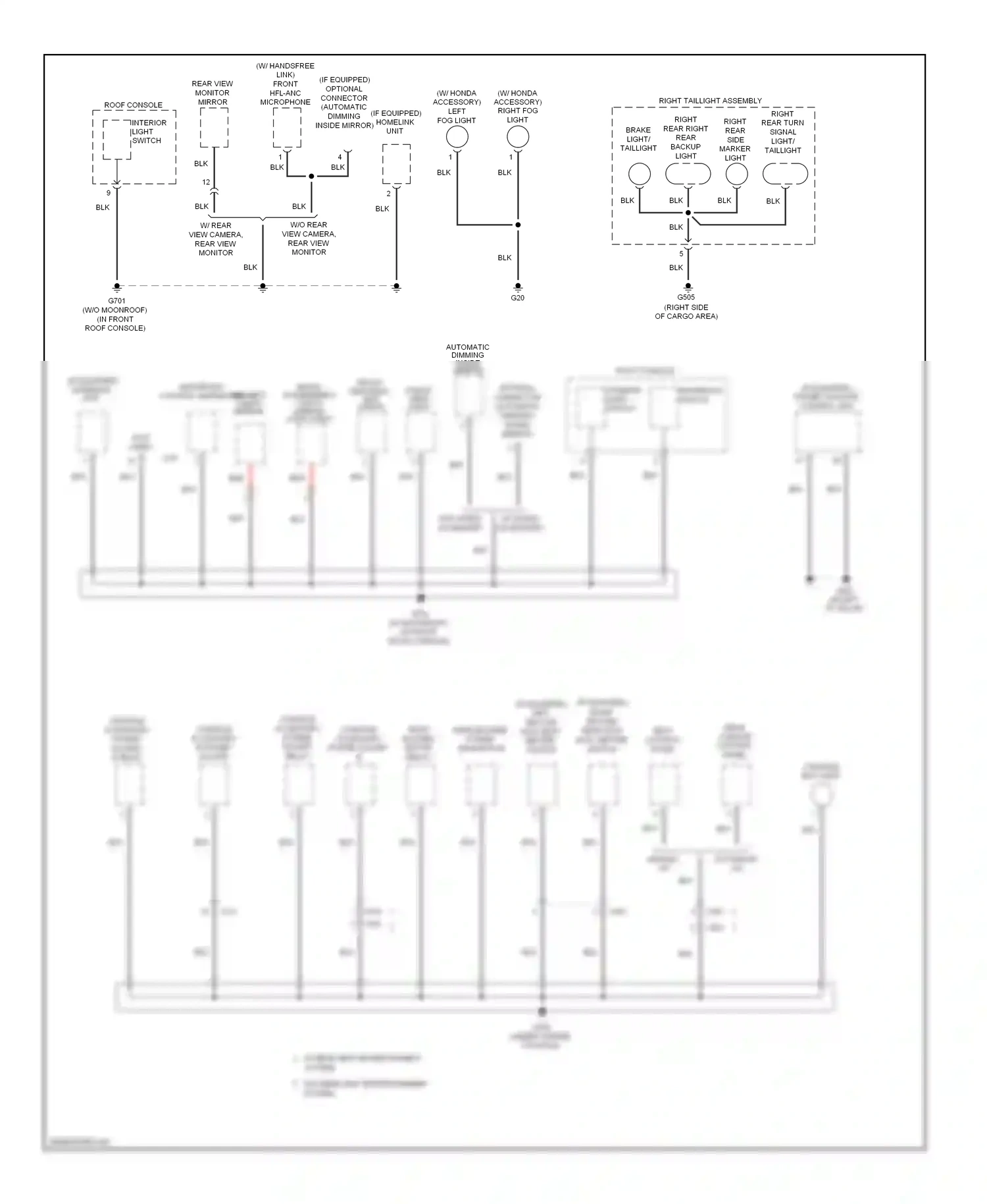 Honda Pilot II facelift (2011-2015) switch wiring diagram  (2 of 4)