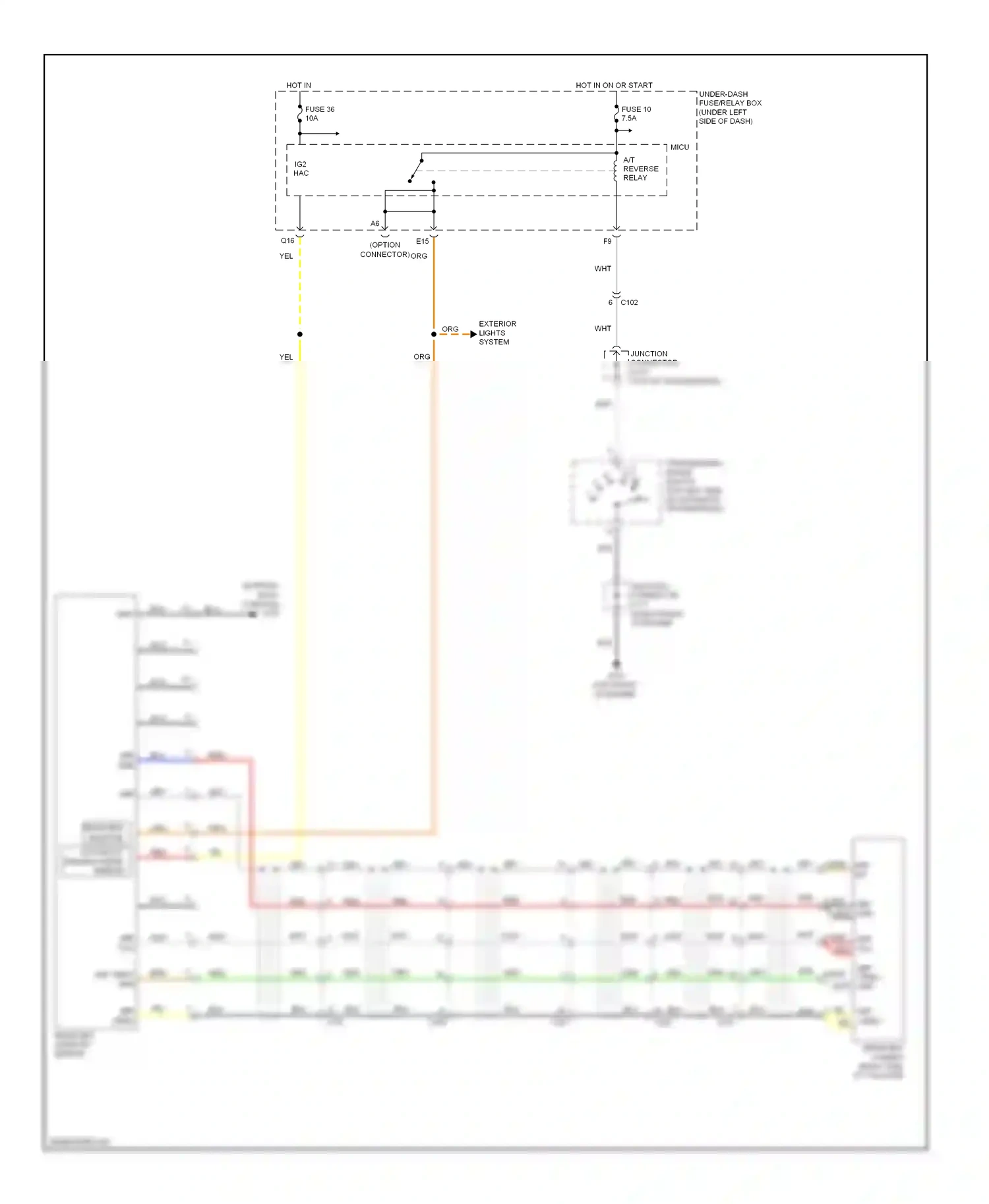 Wiring diagram transmission range switch for Honda Pilot II facelift (2011-2015) (2 of 2)