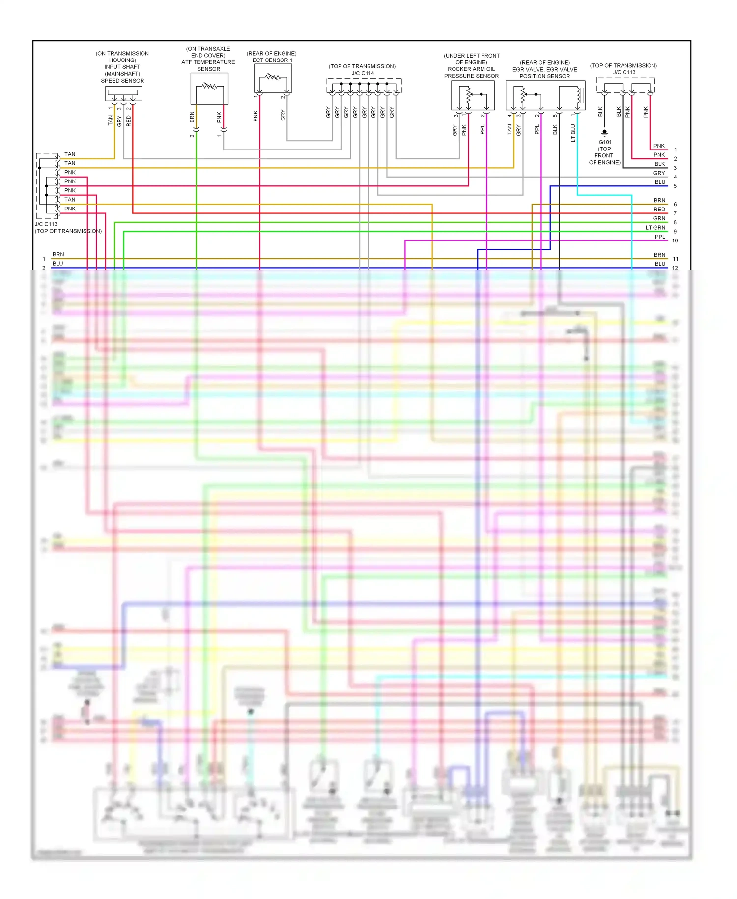 Wiring diagram trunk, tailgate, fuel doors system for Honda Pilot II facelift (2011-2015) (3 of 3)