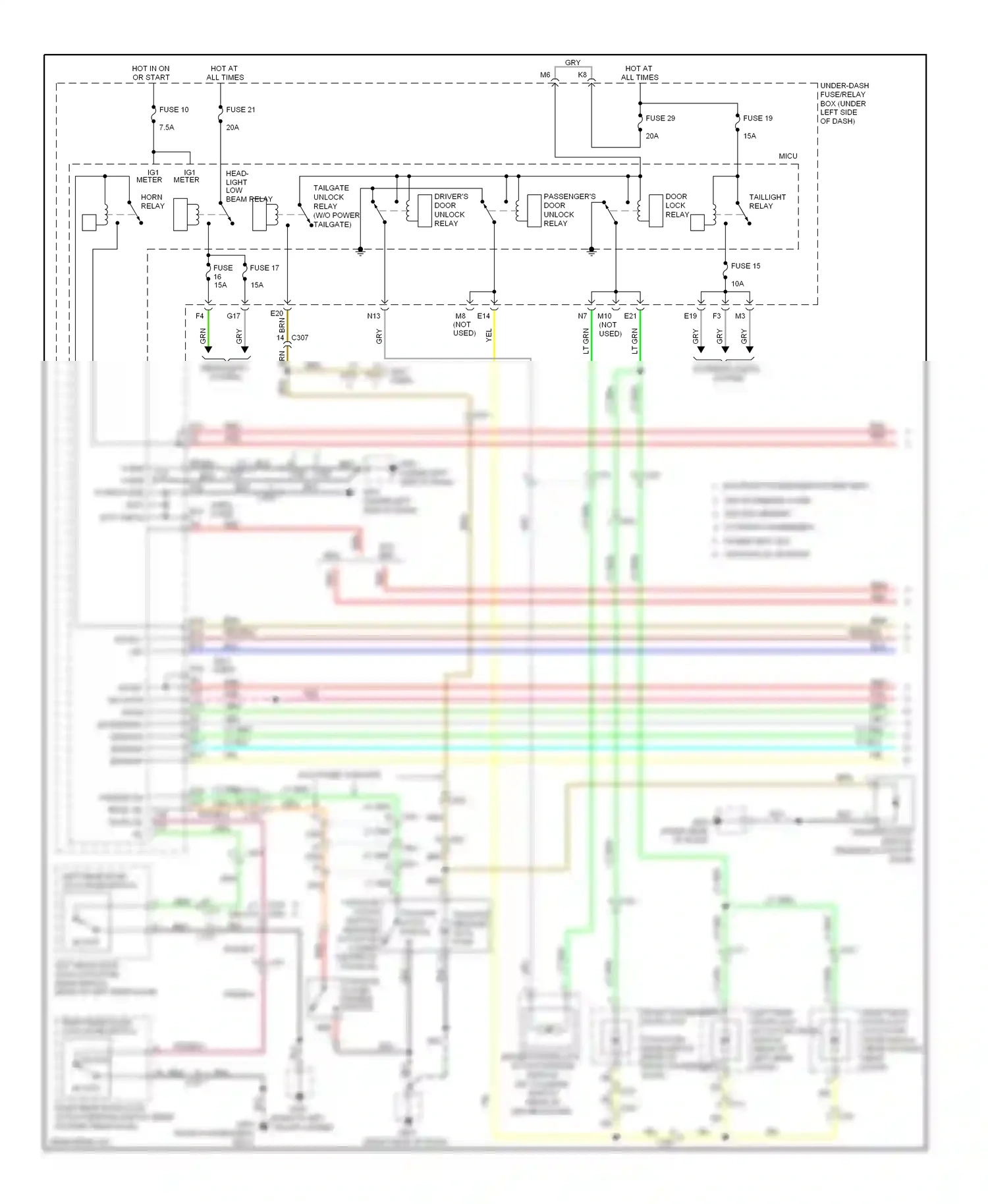 Wiring diagram & w/o res) for Honda Pilot II facelift (2011-2015) (2 of 3)