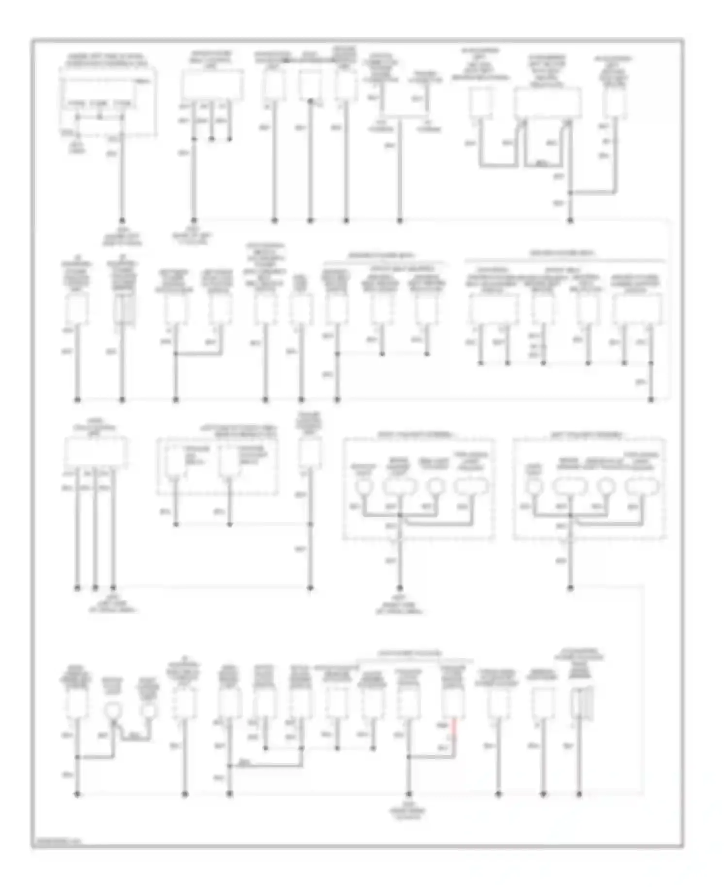 Pilot Honda II (2008-2011): Ground distribution circuit (4 of 5)
