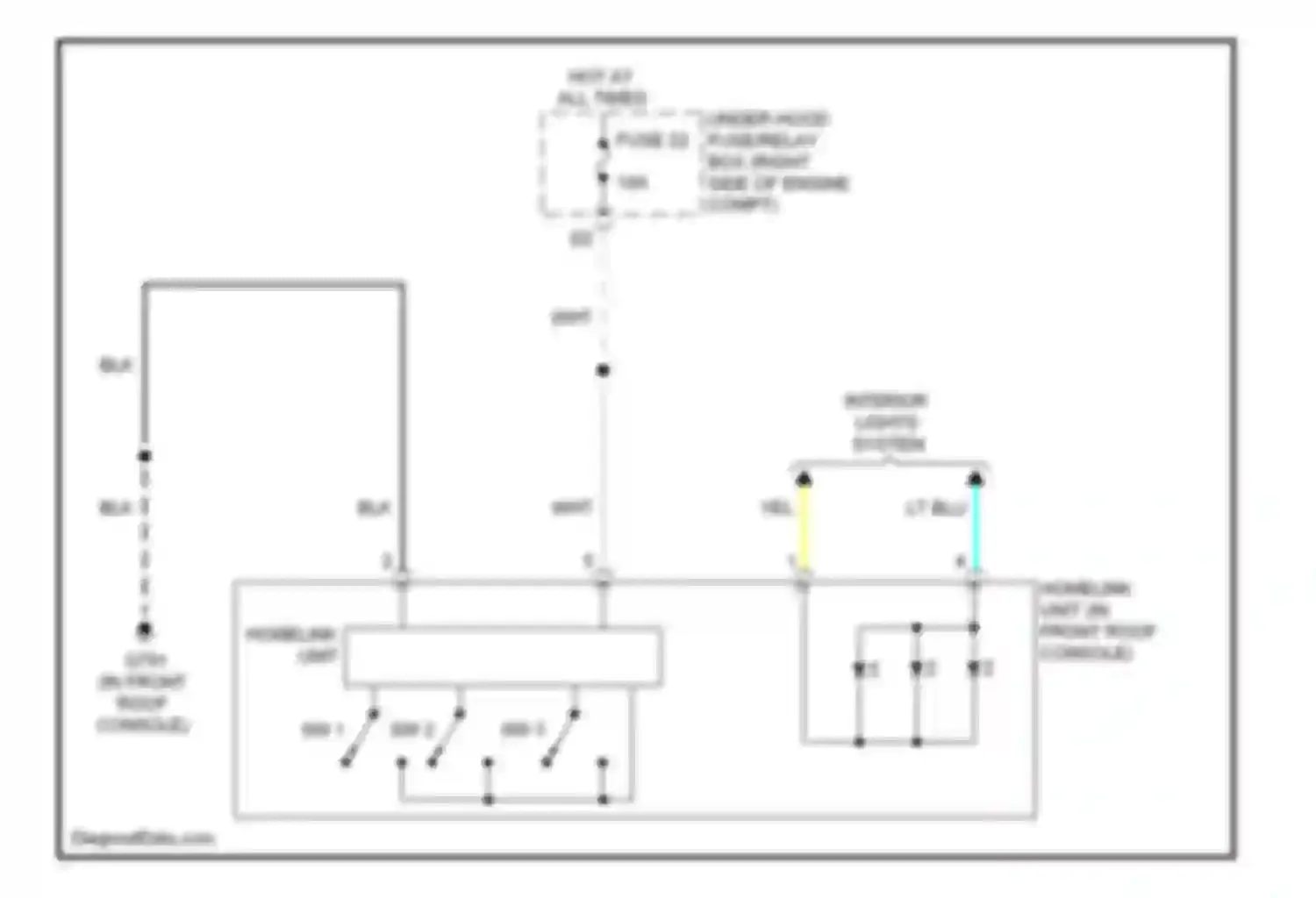 Pilot Honda II (2008-2011): Home link remote control circuit