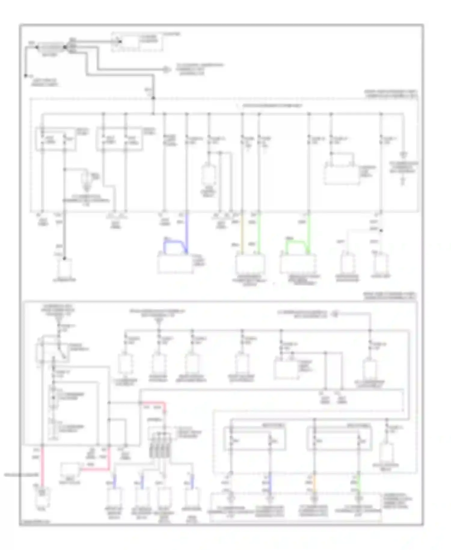 Pilot Honda II (2008-2011): Power distribution circuit (1 of 8)